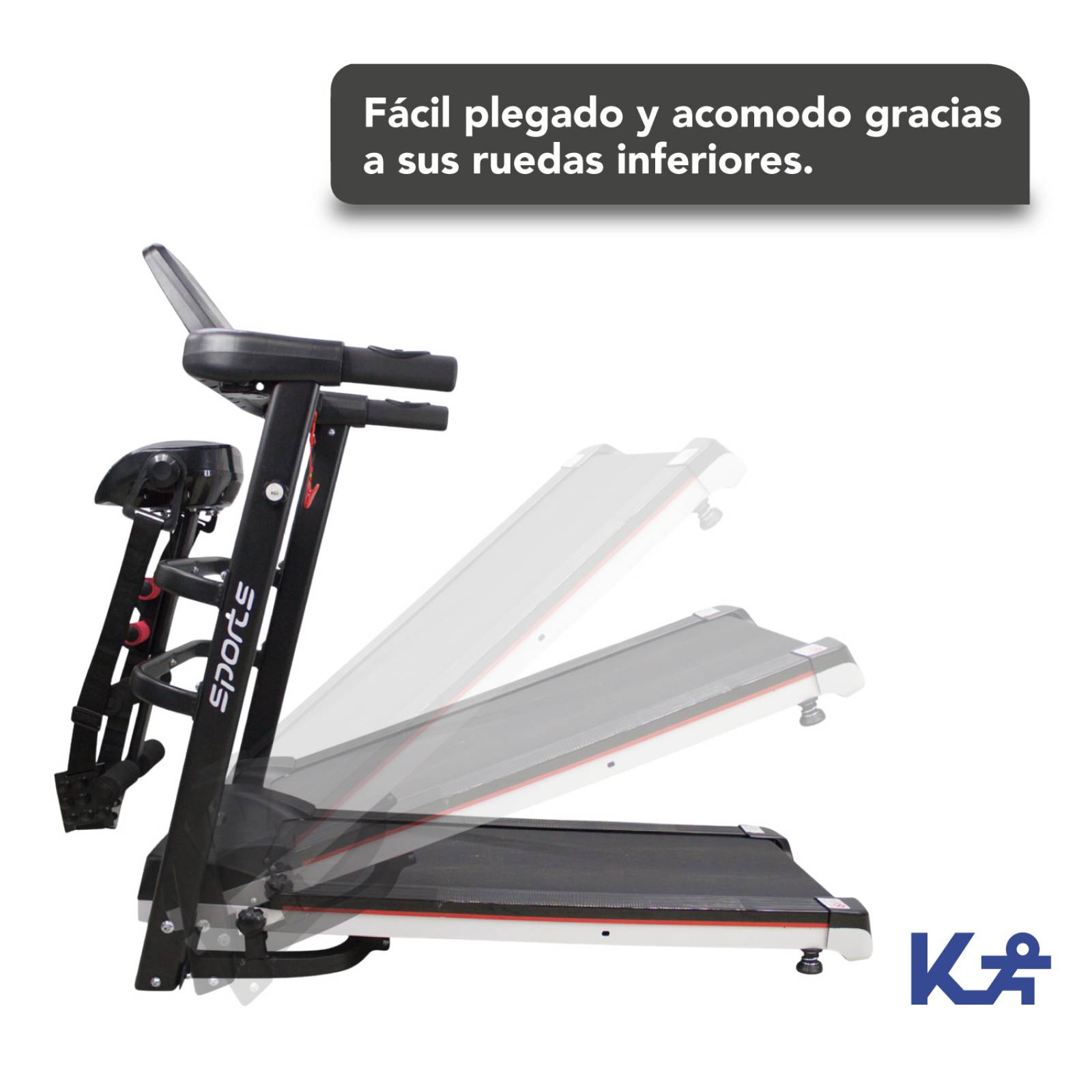 Caminadora Banda Cinta Correr Electrica 2.0 Hp 110 V + Pesas 