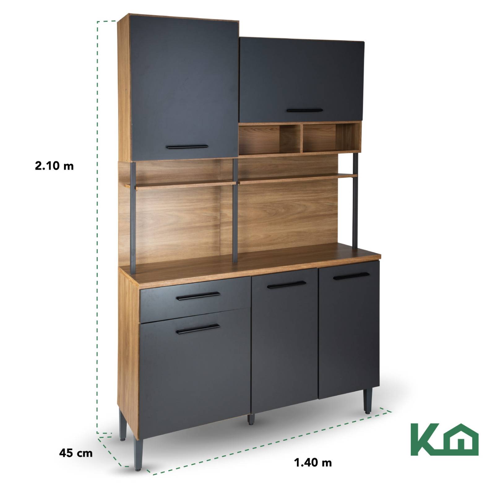 Mueble Alacena Cajones Puertas Repisas Cafe Cocina Despensa 