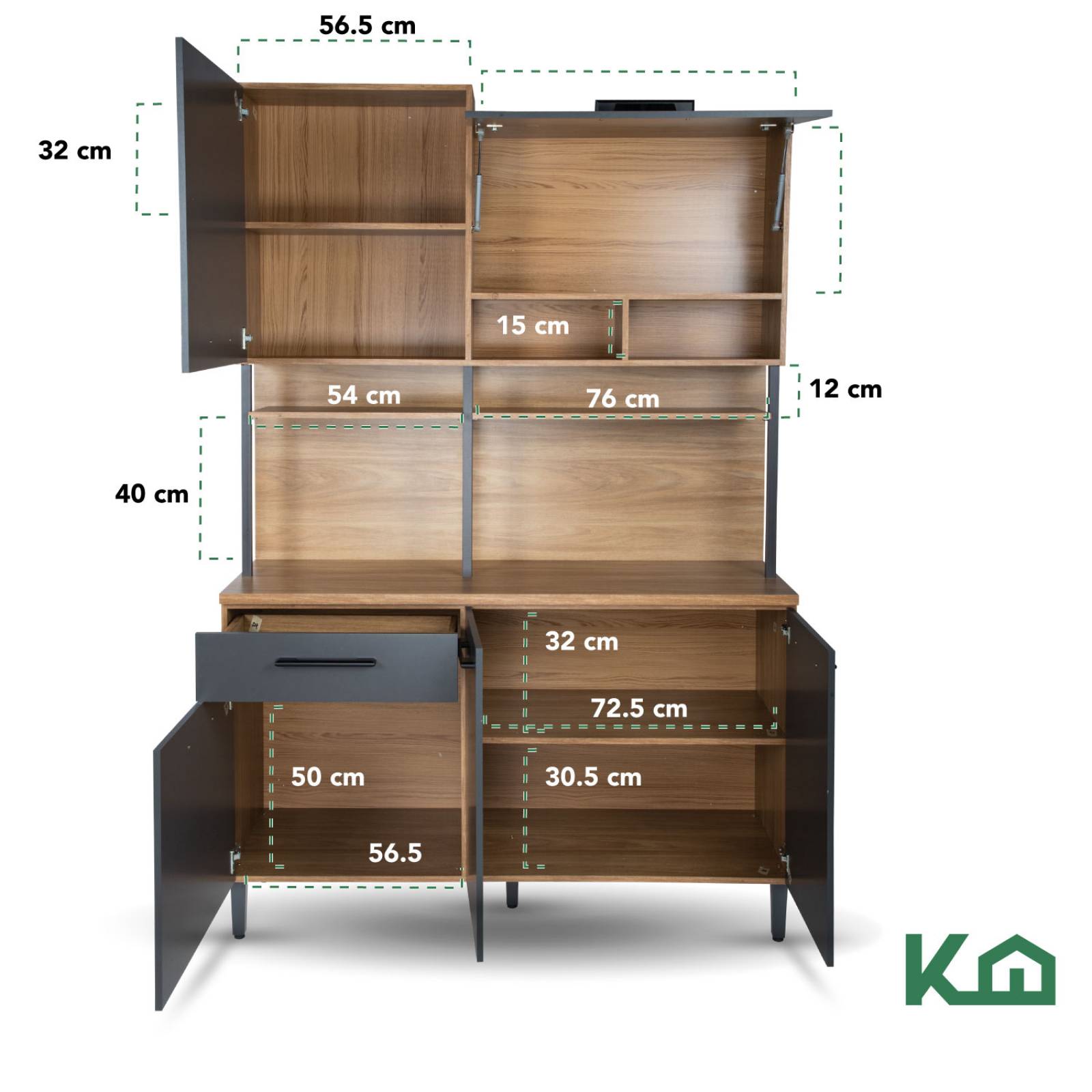 Mueble Alacena Cajones Puertas Repisas Cafe Cocina Despensa 