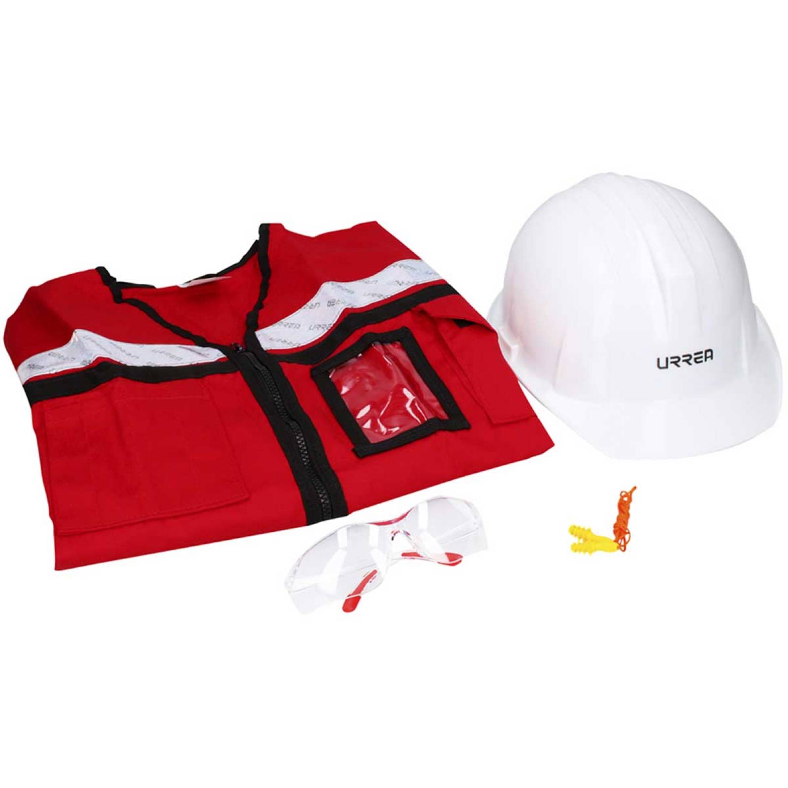 Chaleco + Casco + Gafas Equipo Seguridad Construccion Urrea 