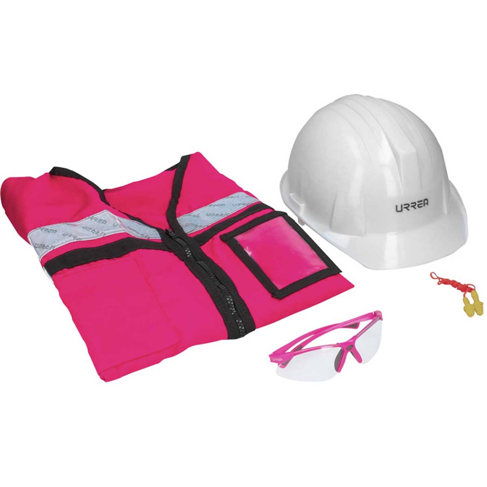 Equipo Seguridad Construccion Chaleco + Casco + Gafas Urrea 