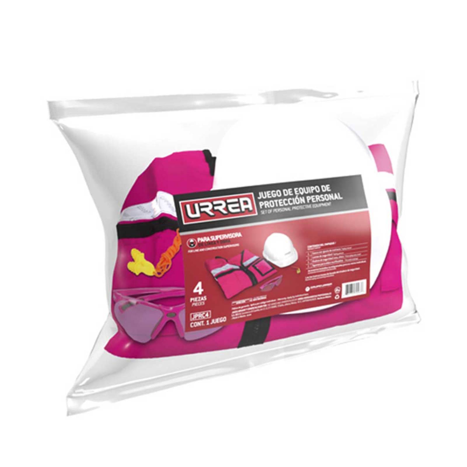 Equipo Seguridad Construccion Chaleco + Casco + Gafas Urrea 