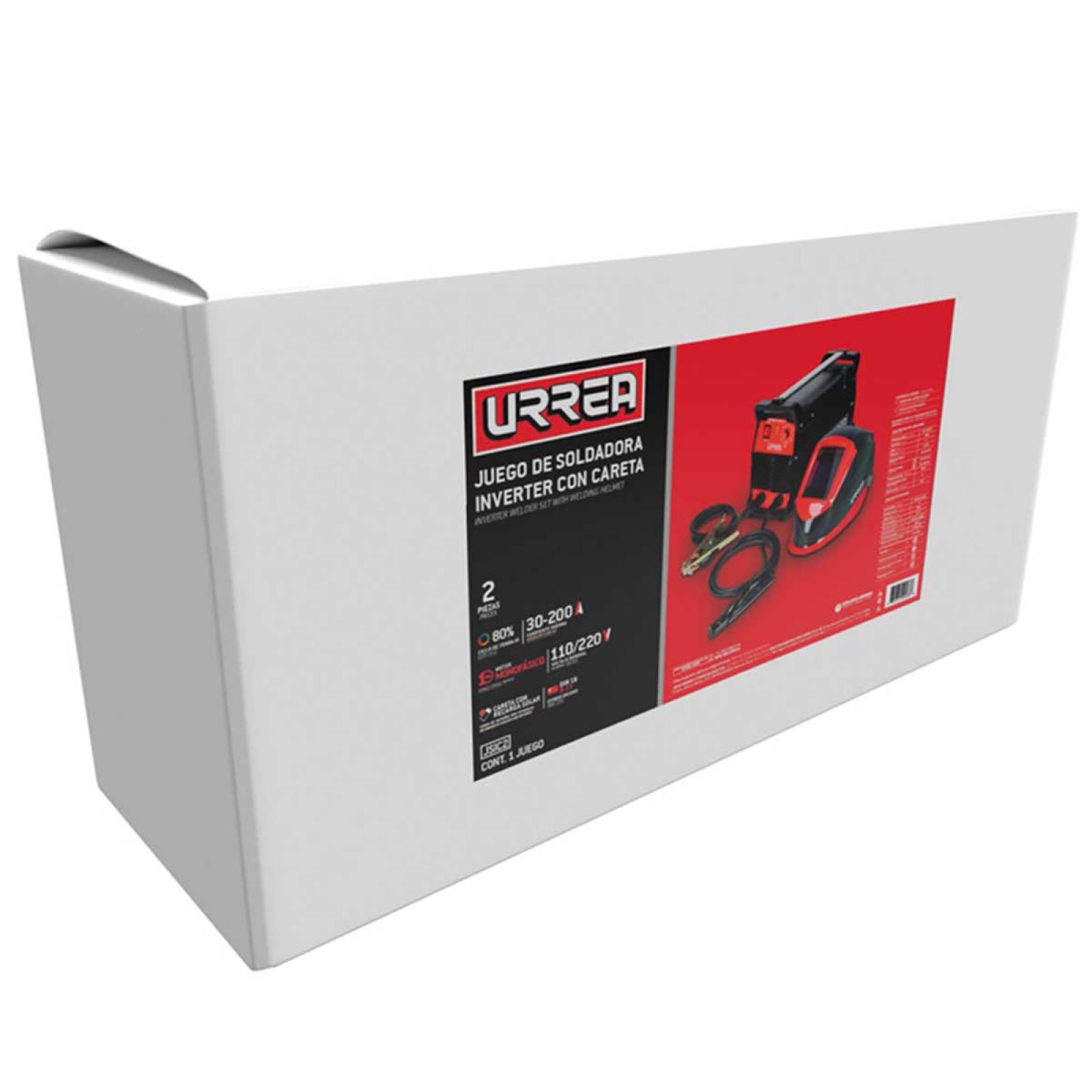 Maquina De Soldar Soldadora Inverter Portatil + Careta Urrea