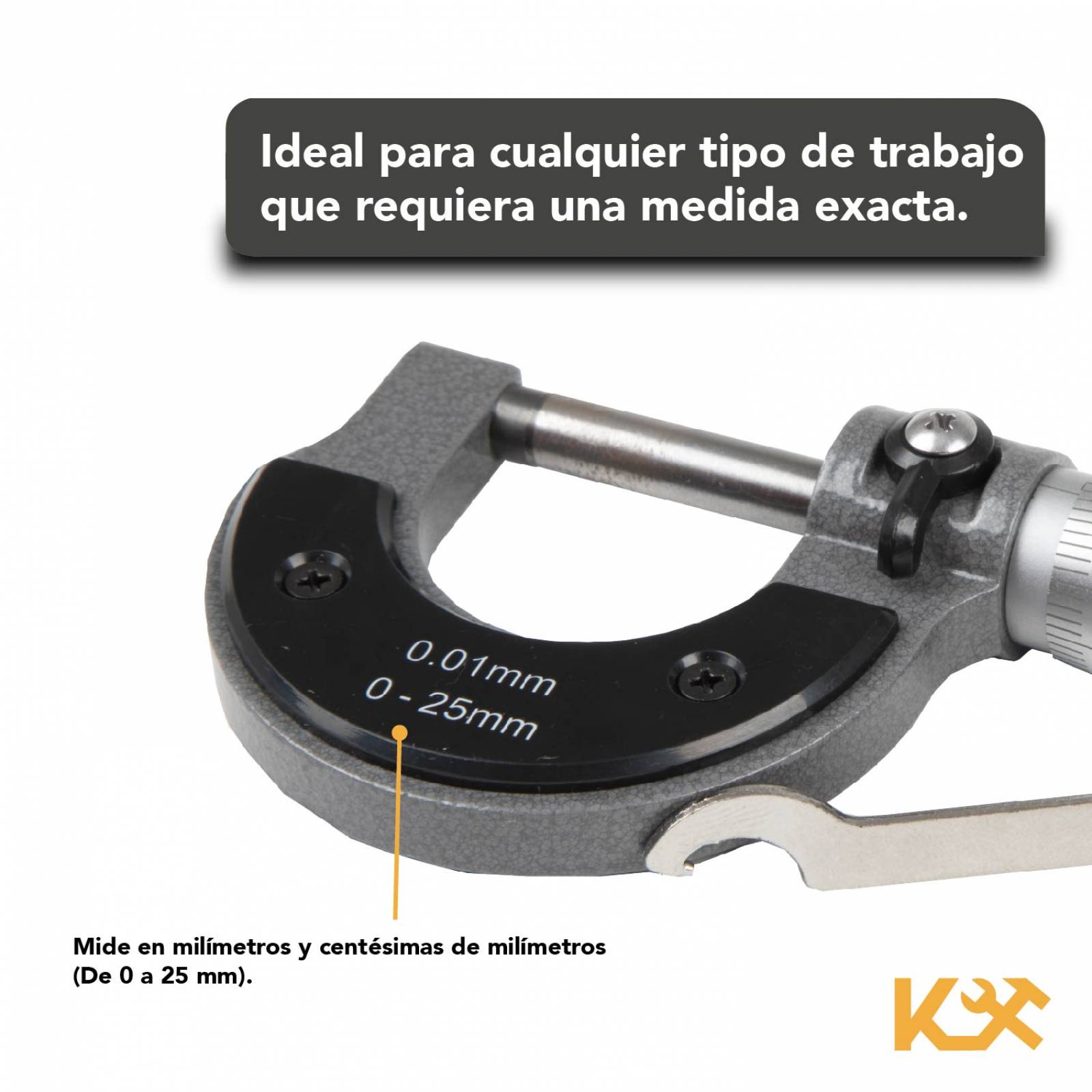 Micrometro Exterior 0 A 25 Mm Medir Grosores 