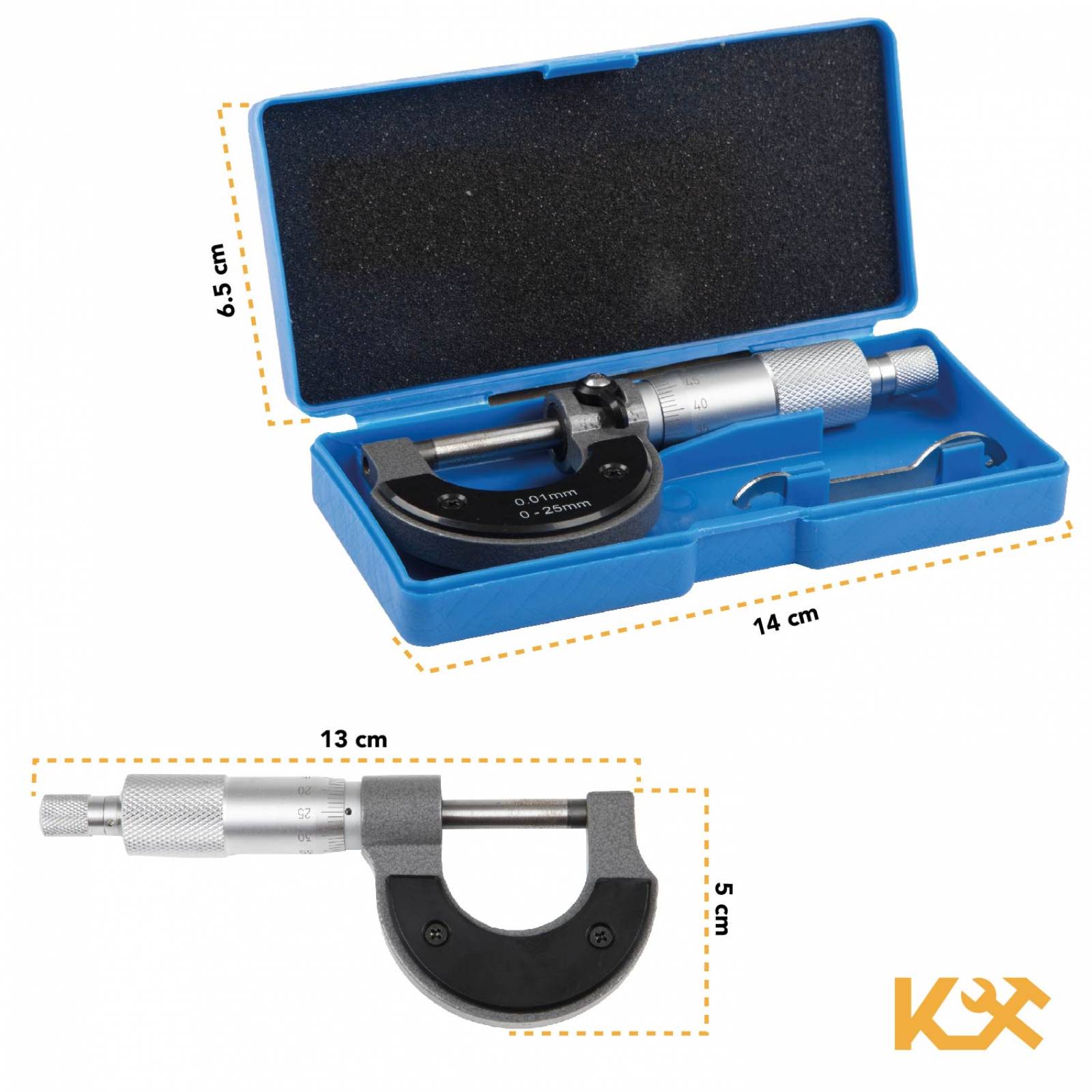 Micrometro Exterior 0 A 25 Mm Medir Grosores 