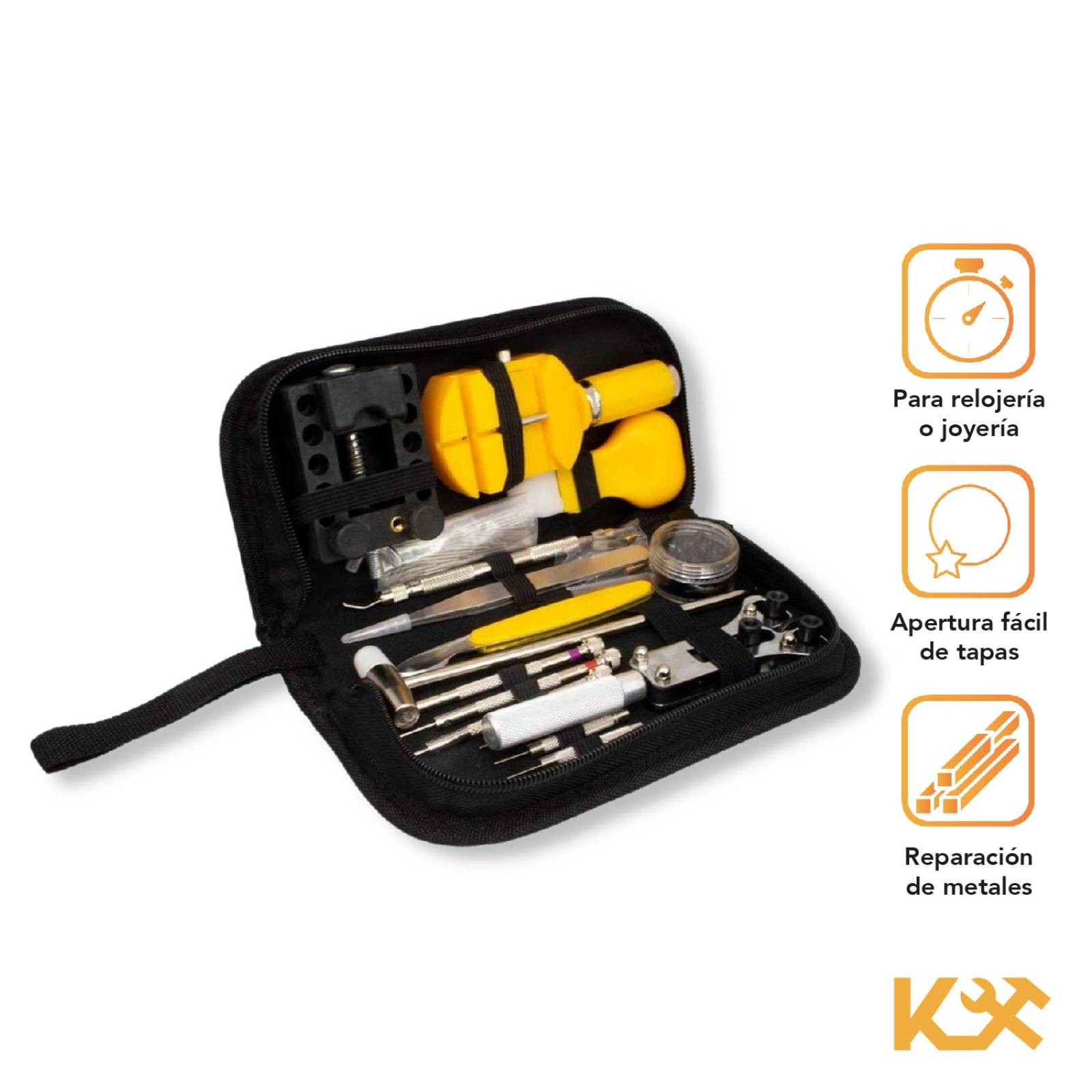 Kit Herramienta Relojero Joyero Reparaciones 146 Pzs Estuche 