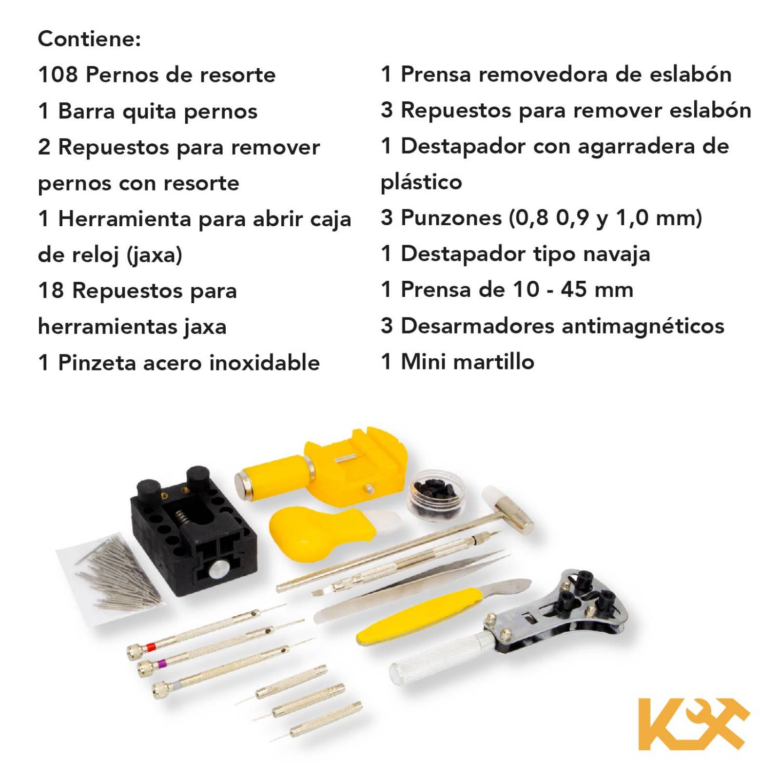 Kit Herramienta Relojero Joyero Reparaciones 146 Pzs Estuche 
