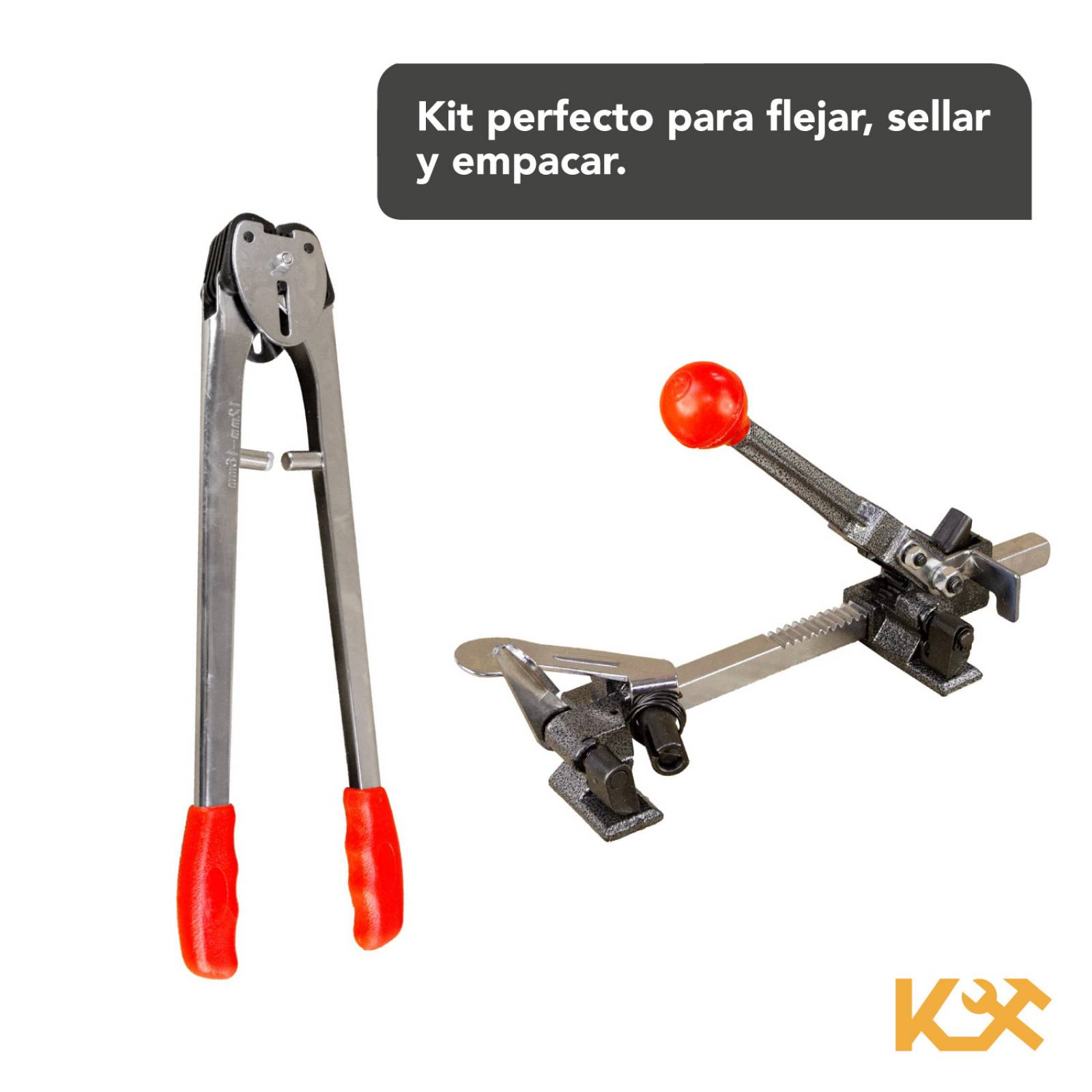 Flejadora Manual Para Fleje De Plastico 12 - 16mm Kit 2 Pzs