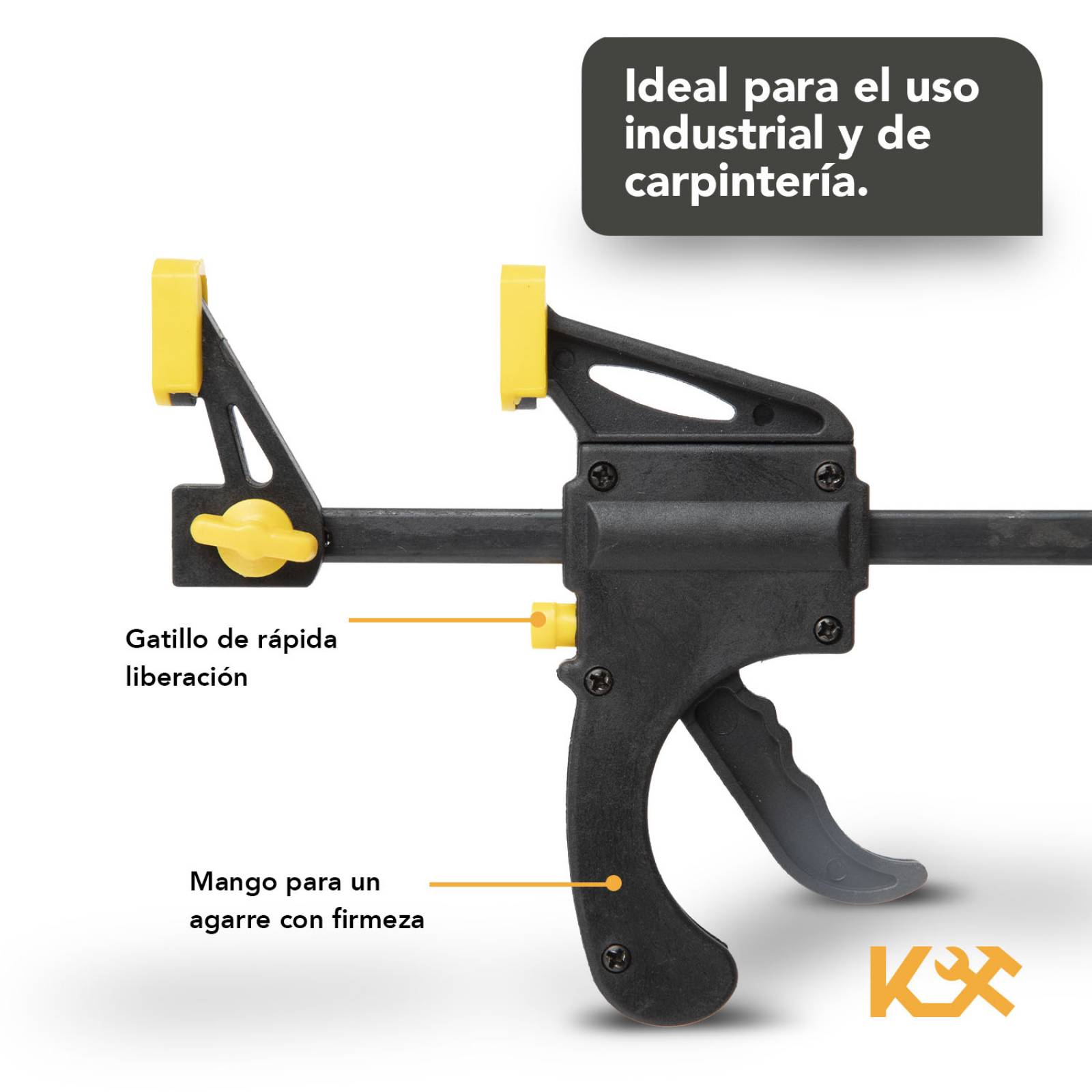 Prensa Sargento 4 In Ajuste Rapido Doble Uso De Carpinteria 