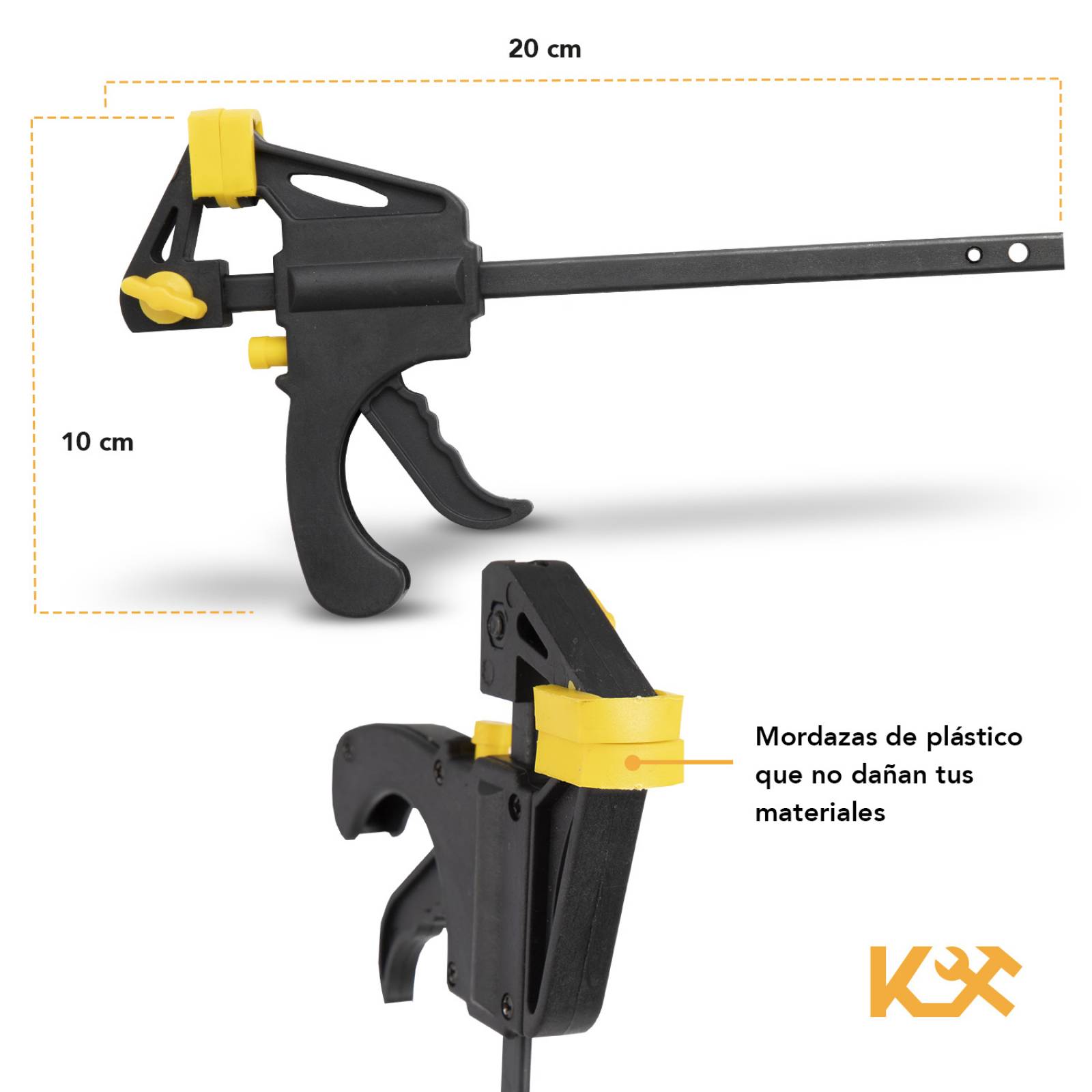 Prensa Sargento 4 In Ajuste Rapido Doble Uso De Carpinteria 