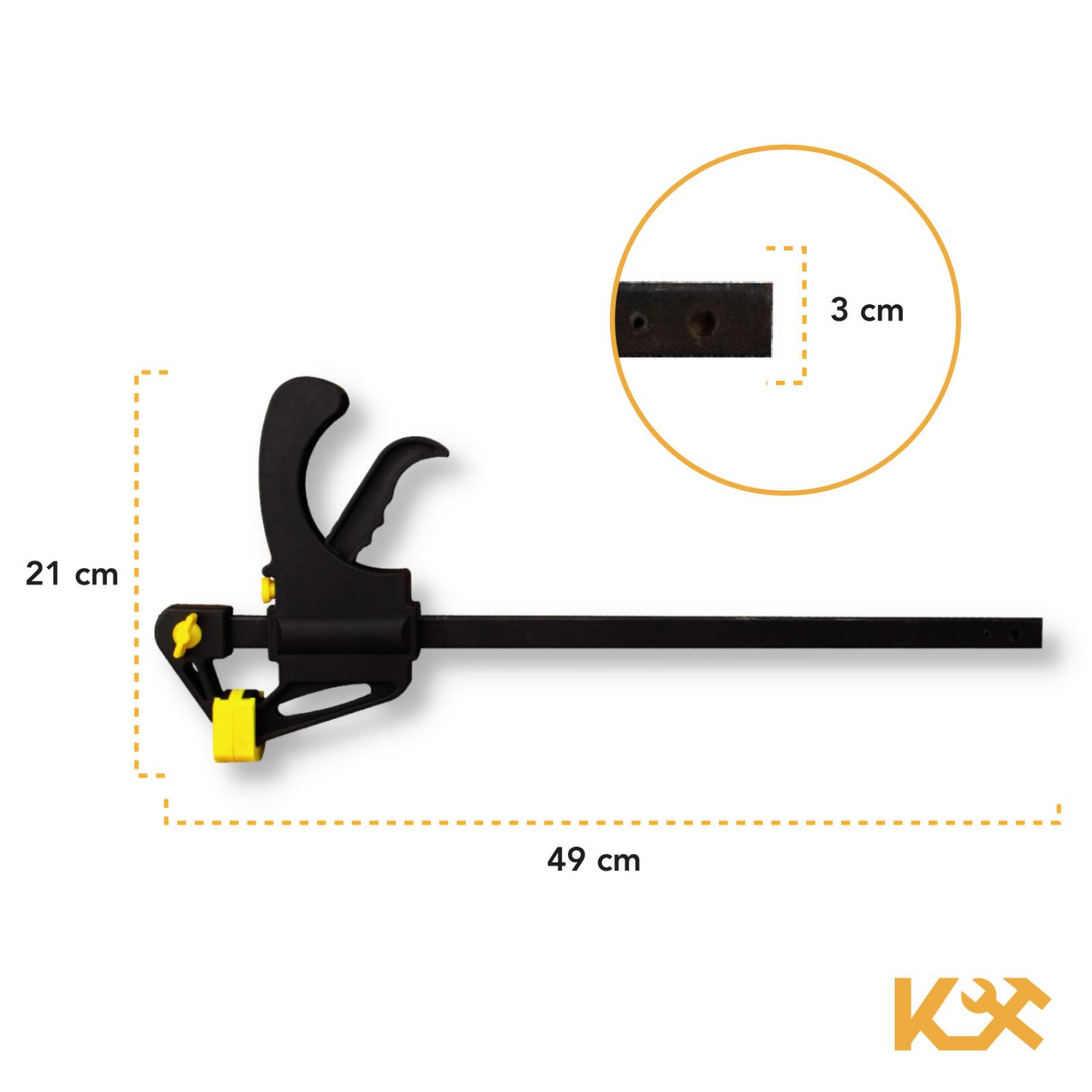 Prensa Sargento 12 In Ajuste Rapido Doble Uso De Carpinteria 