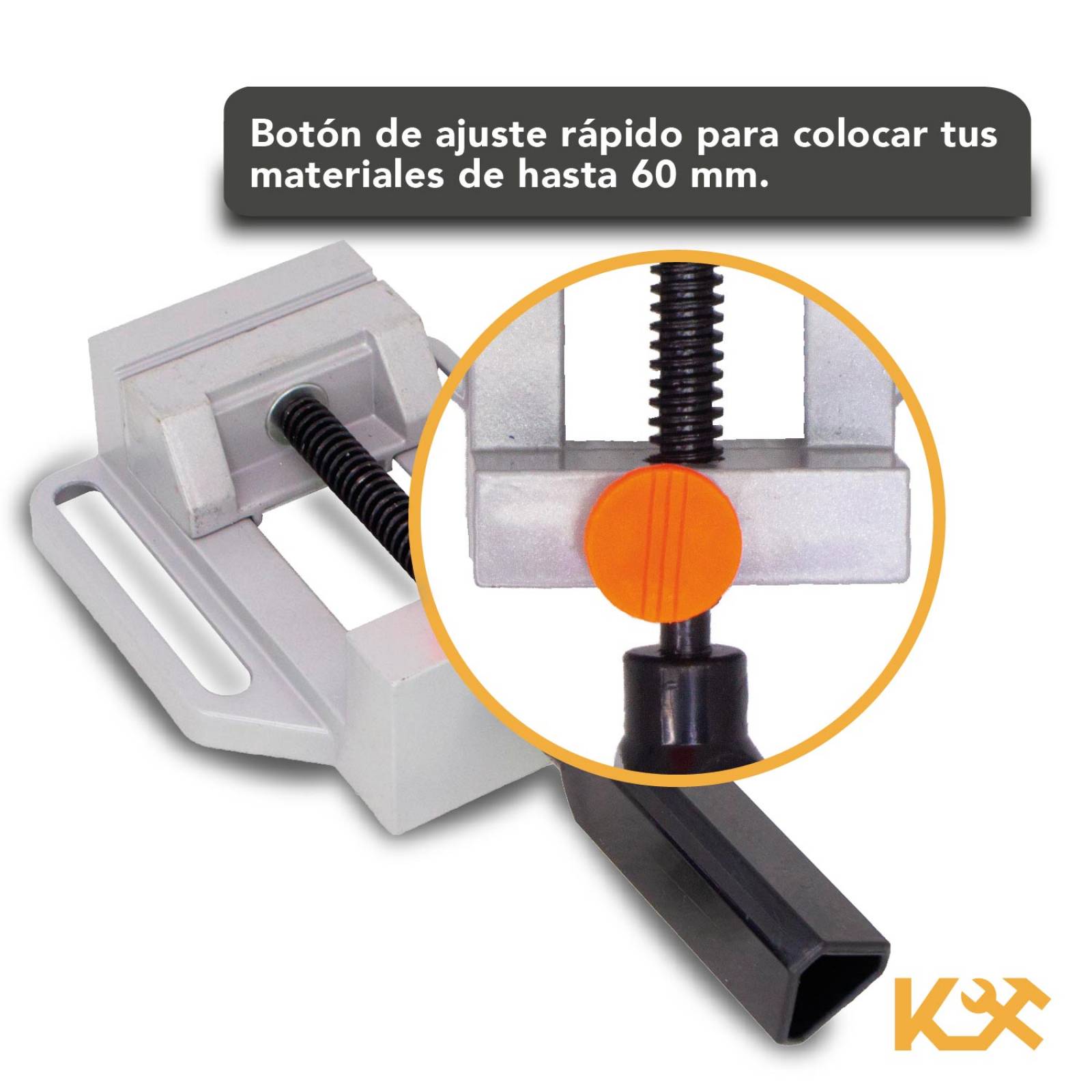 Prensa Morsa Plana Banco 70 Mm Agarre Rapido 4 Apoyos Madera 