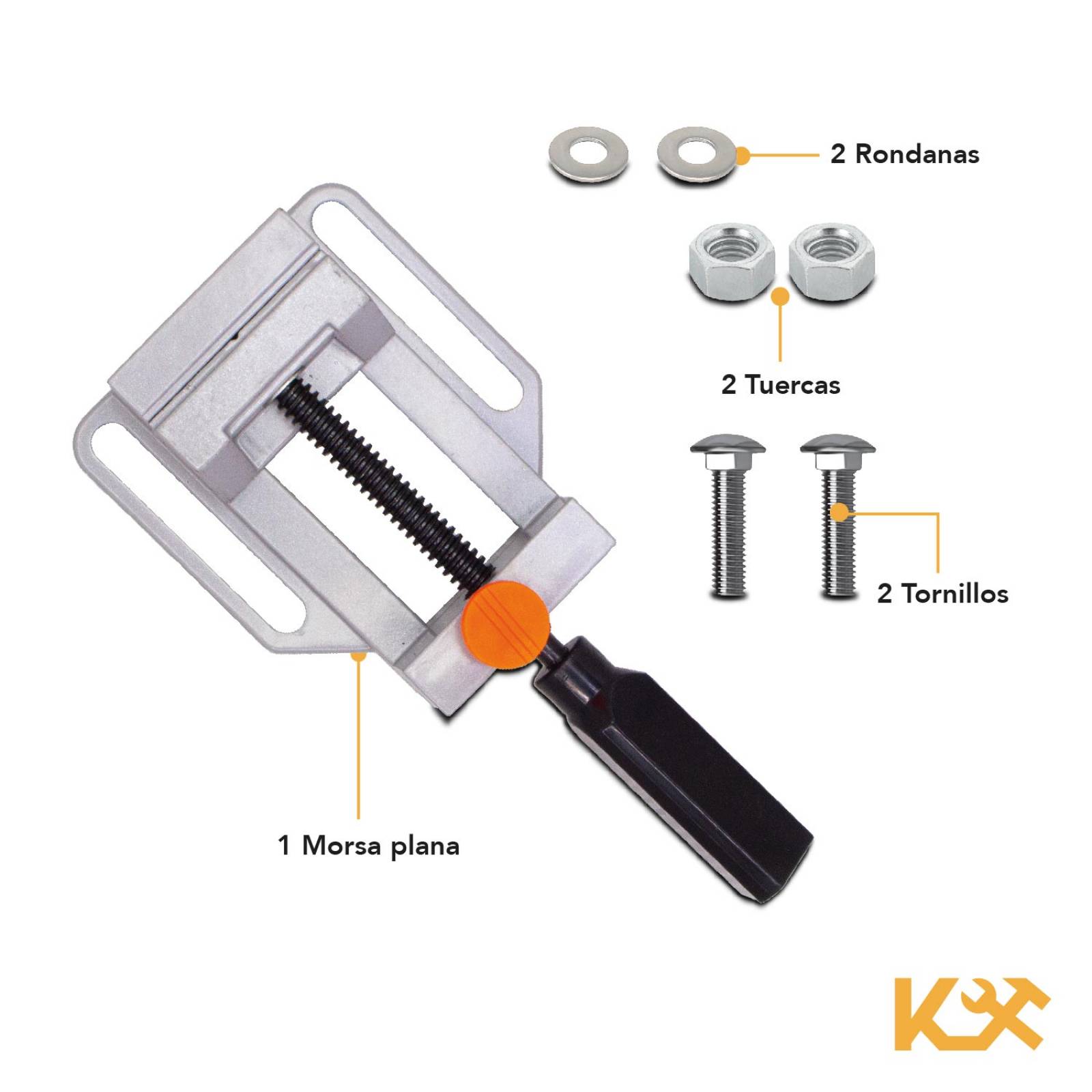 Prensa Morsa Plana Banco 70 Mm Agarre Rapido 4 Apoyos Madera 