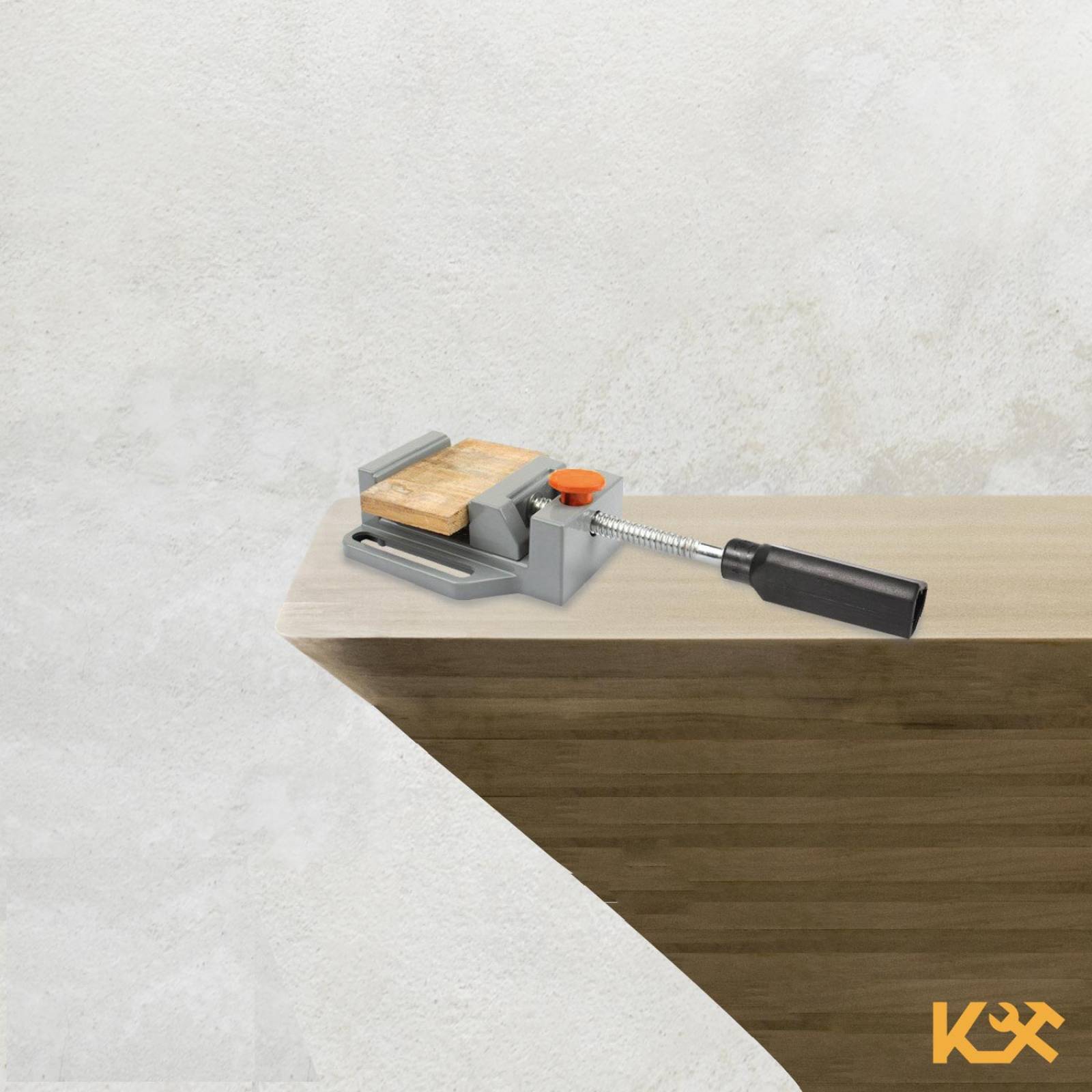 Prensa Morsa Plana Banco 70 Mm Agarre Rapido 4 Apoyos Madera 