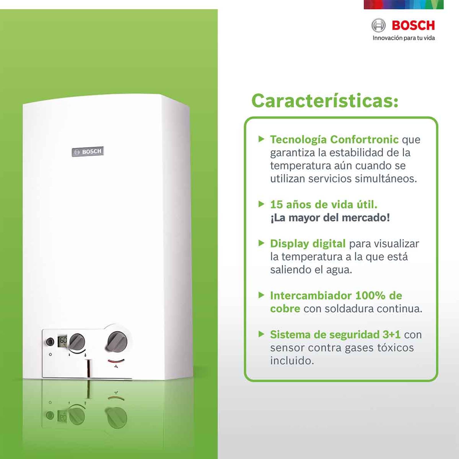 Calentador Instantaneo 3 Servicios Gas Lp 16l Minimaxx Bosch