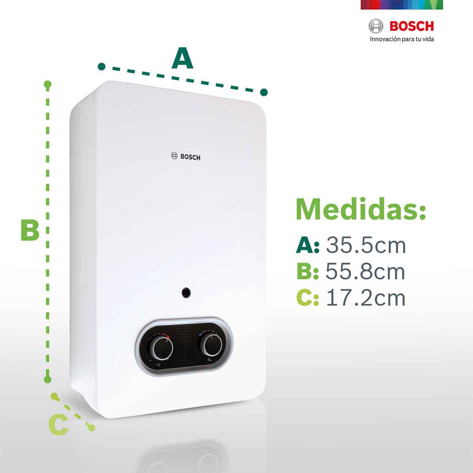 Calentador Instantaneo 1 Servicio Gas Nat 7 L Confort Bosch 