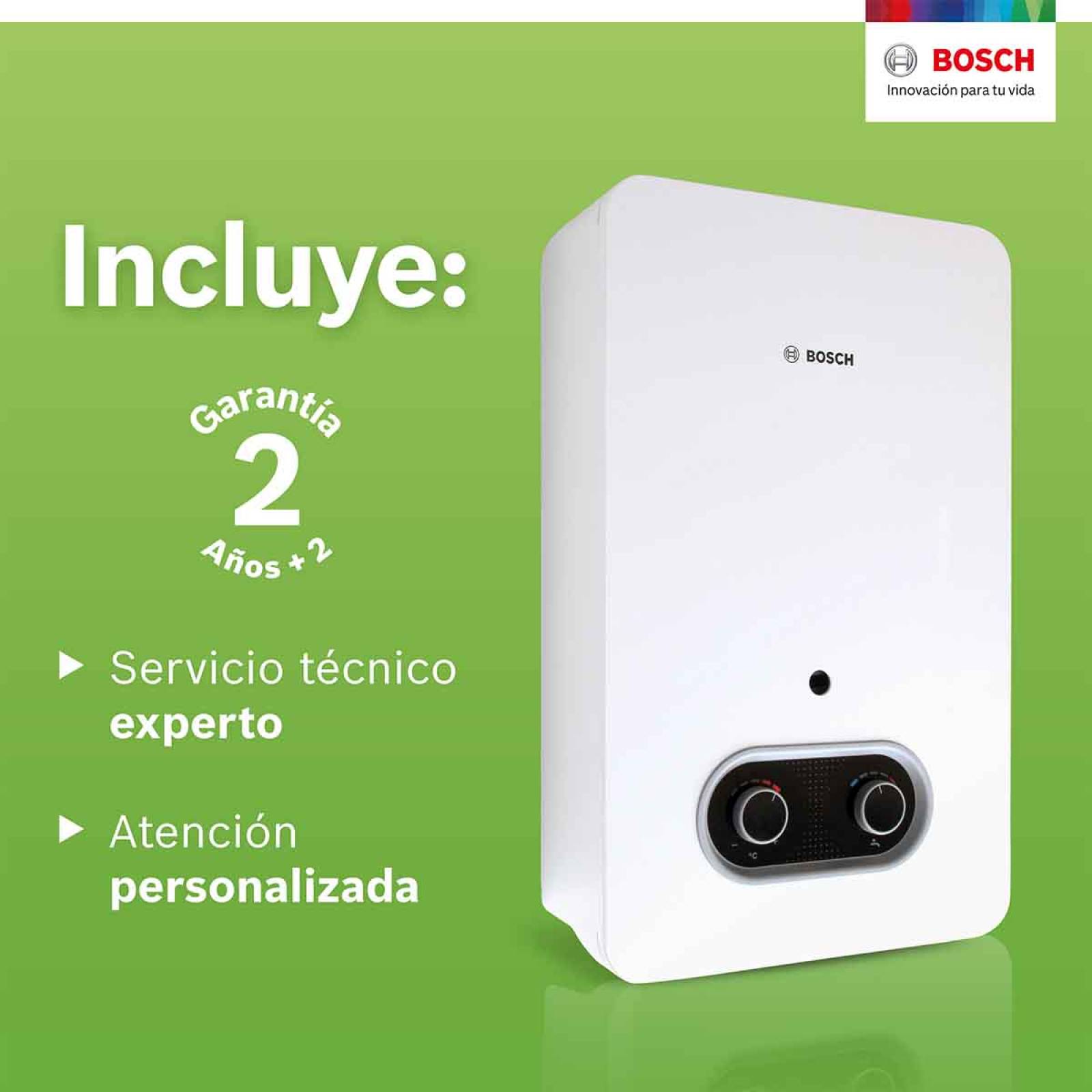 Calentador Instantaneo 2 Servicios Gas Nat 13l Confort Bosch 