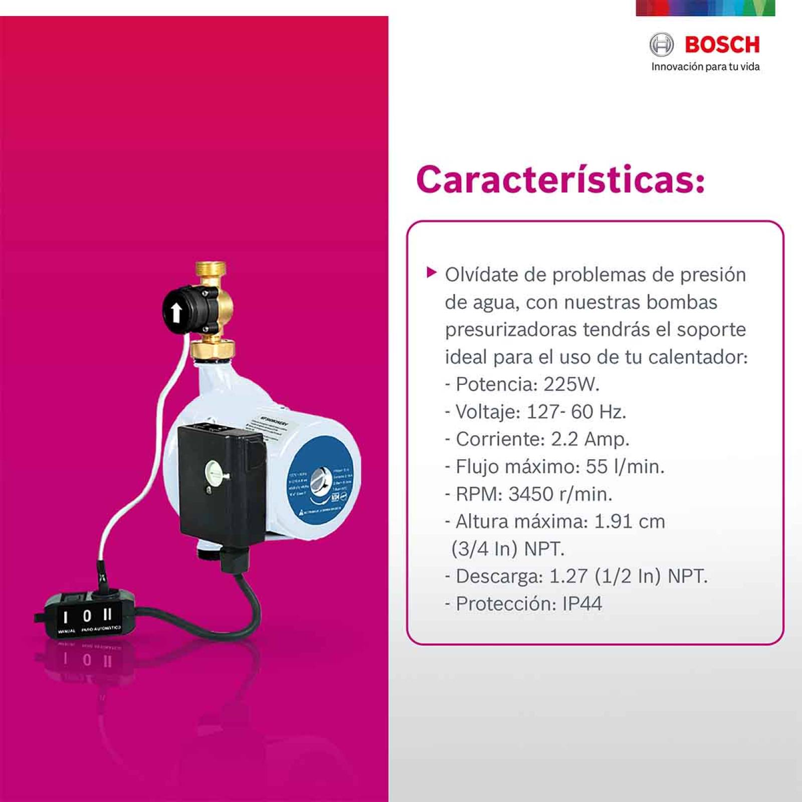 Bomba Presurizadora 225 Kw 3 Servicios Para Calentador Bosch 