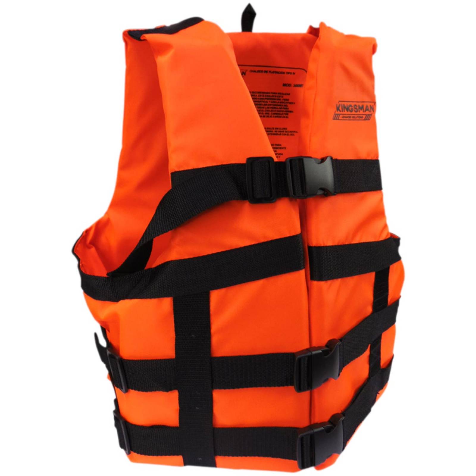 Chaleco Salvavidas Fluorescente Naranja Extra Grande Adulto 