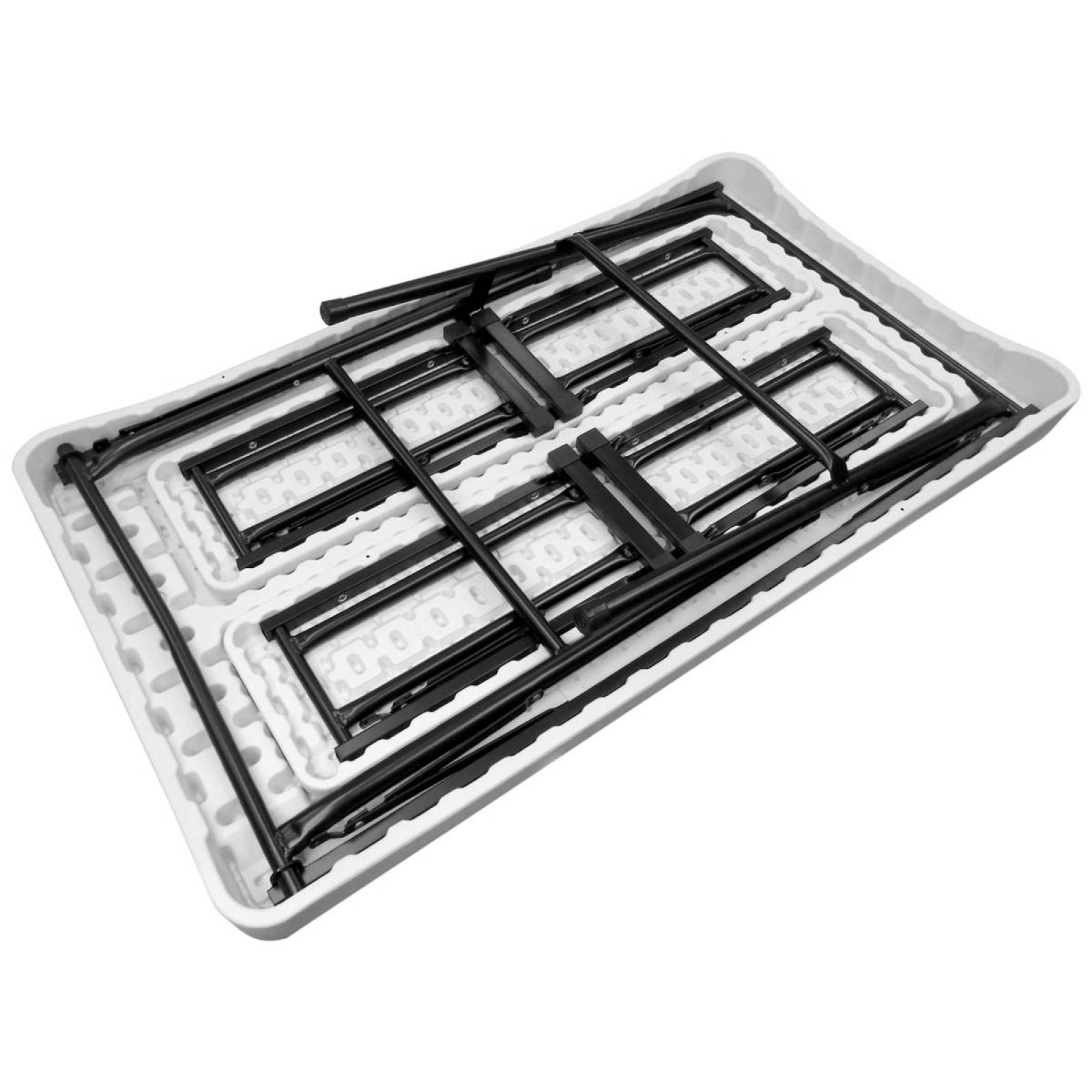 Mesa Plegable 105cm Rectangular + Bancos Portafolio Picnic