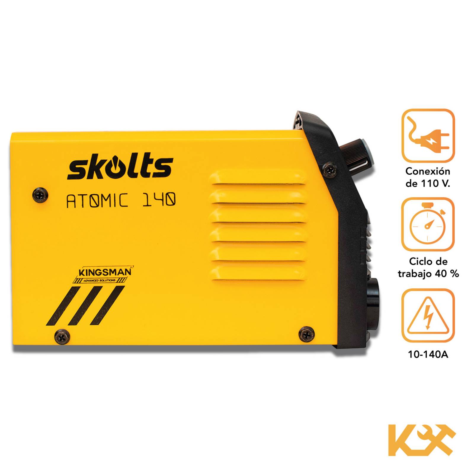 Soldadora Inverter 110v 140 amp Skolts Atomic Mini 140 Plus Kingsman 