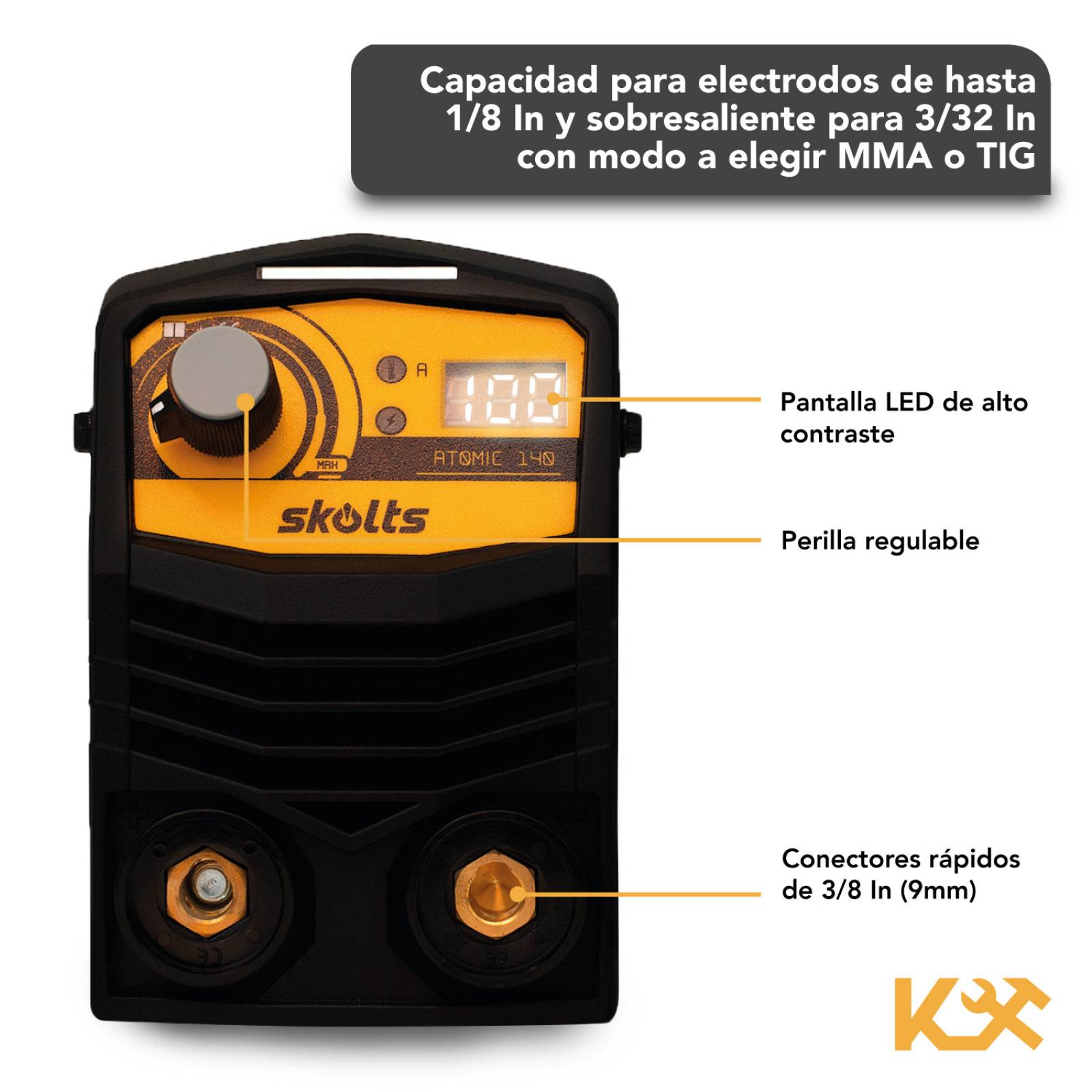 Soldadora Inverter 110v 140 amp Skolts Atomic Mini 140 Plus Kingsman 