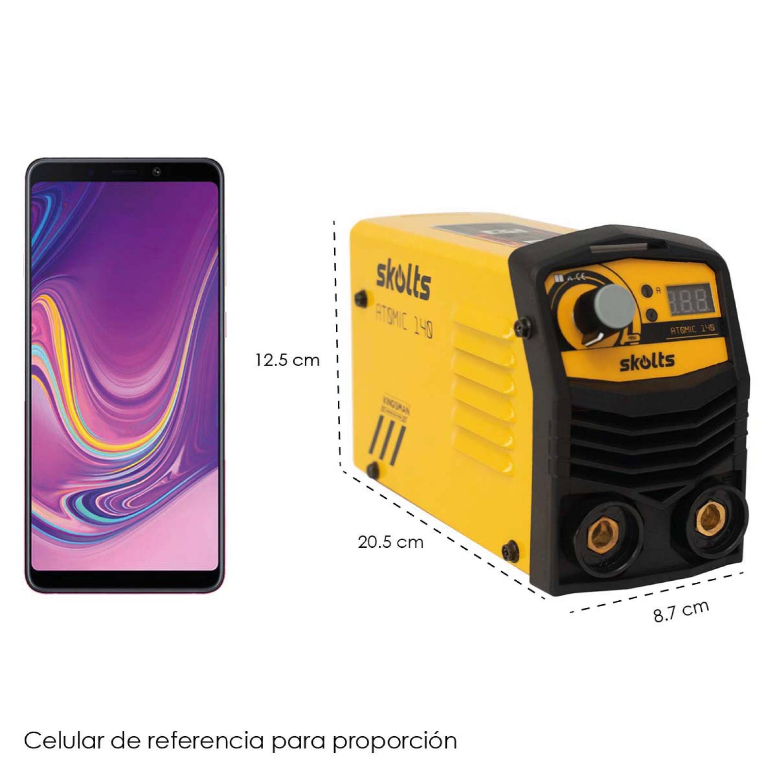 Soldadora Inverter 110v 140 amp Skolts Atomic Mini 140 Plus Kingsman 
