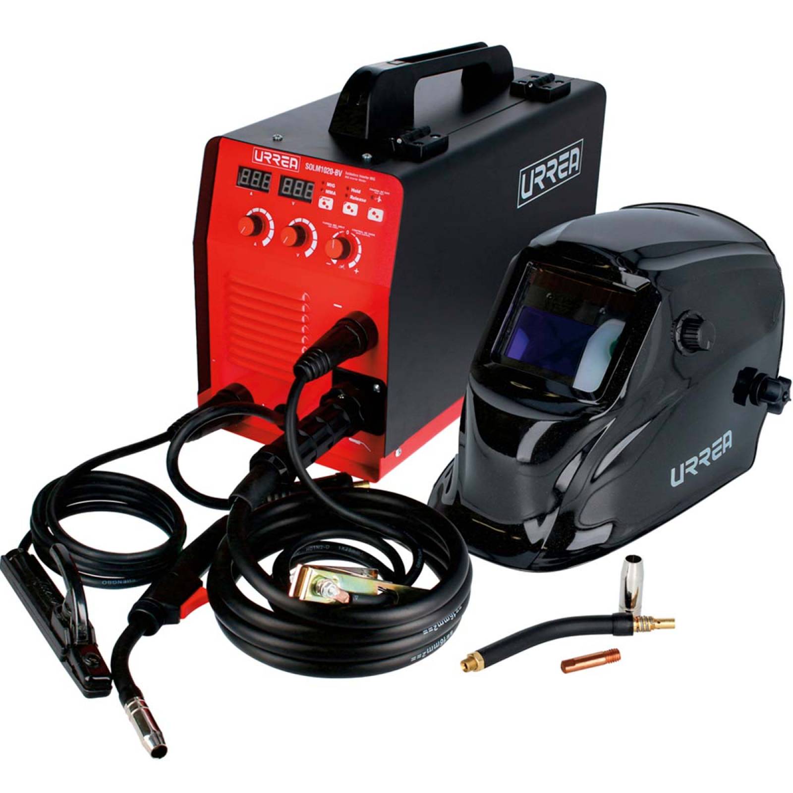 Kit Soldadora Inverter Maquina Micro Alambre + Careta Urrea 