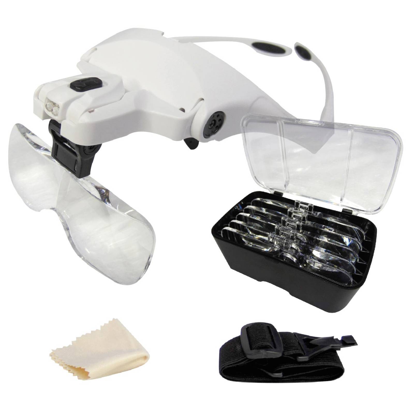 Lupa Optovisor Con Luz Led Para Doctor O Joyero 1.2x A 3.5x 