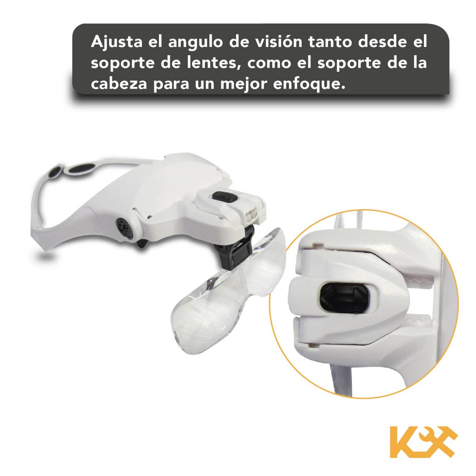 Lupa Optovisor Con Luz Led Para Doctor O Joyero 1.2x A 3.5x 