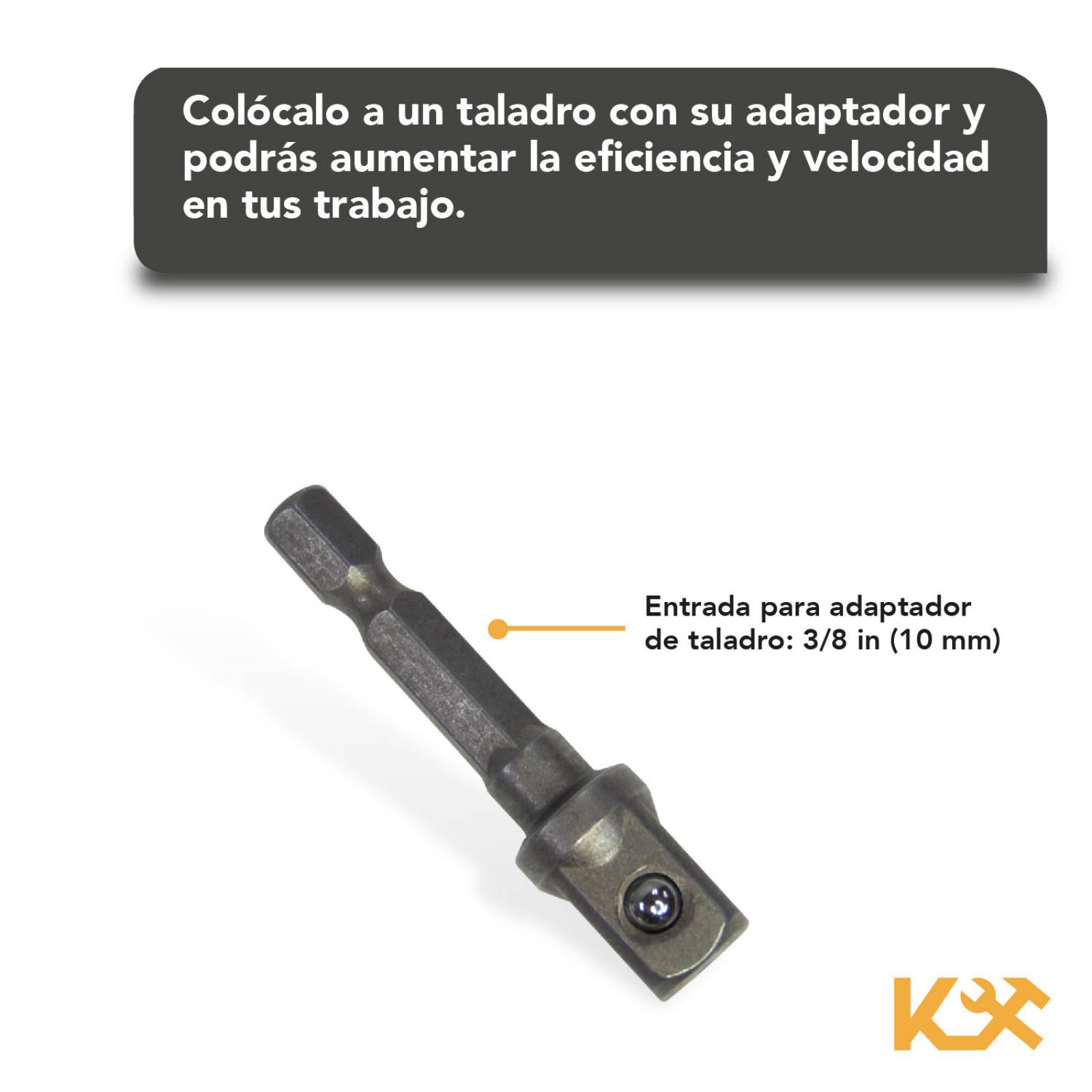 Herramienta Matraca Dado Hexagonal Universal 1/4-3/4in 3 Pzs 