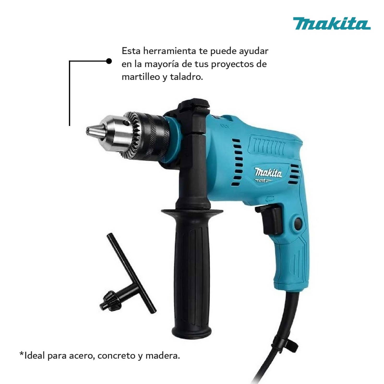 Rotomartillo 5/8 Taladro Electrico Vel Var Reversible Makita 