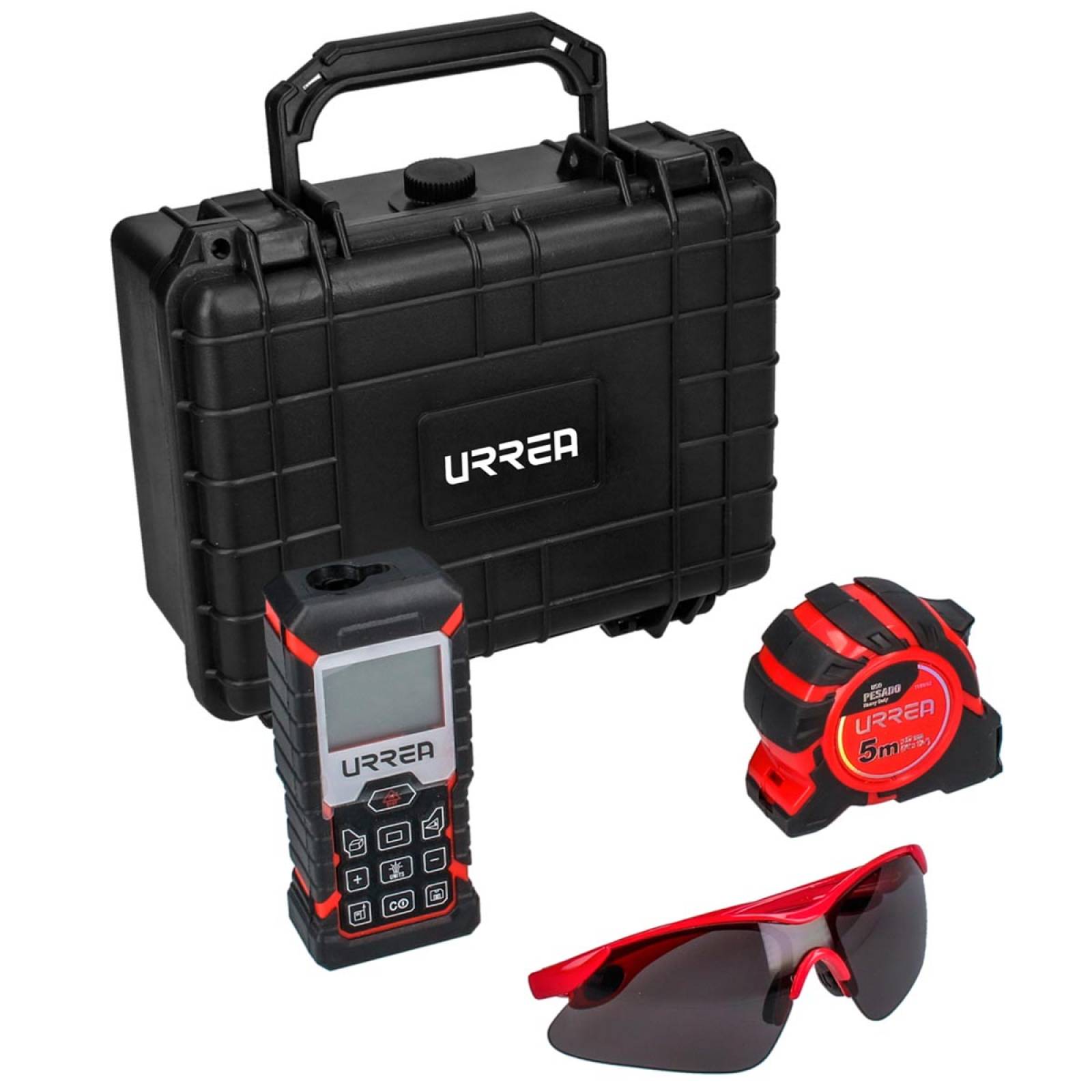 Distanciometro Medidor Laser Juego De Medicon 4 Pzas Urrea