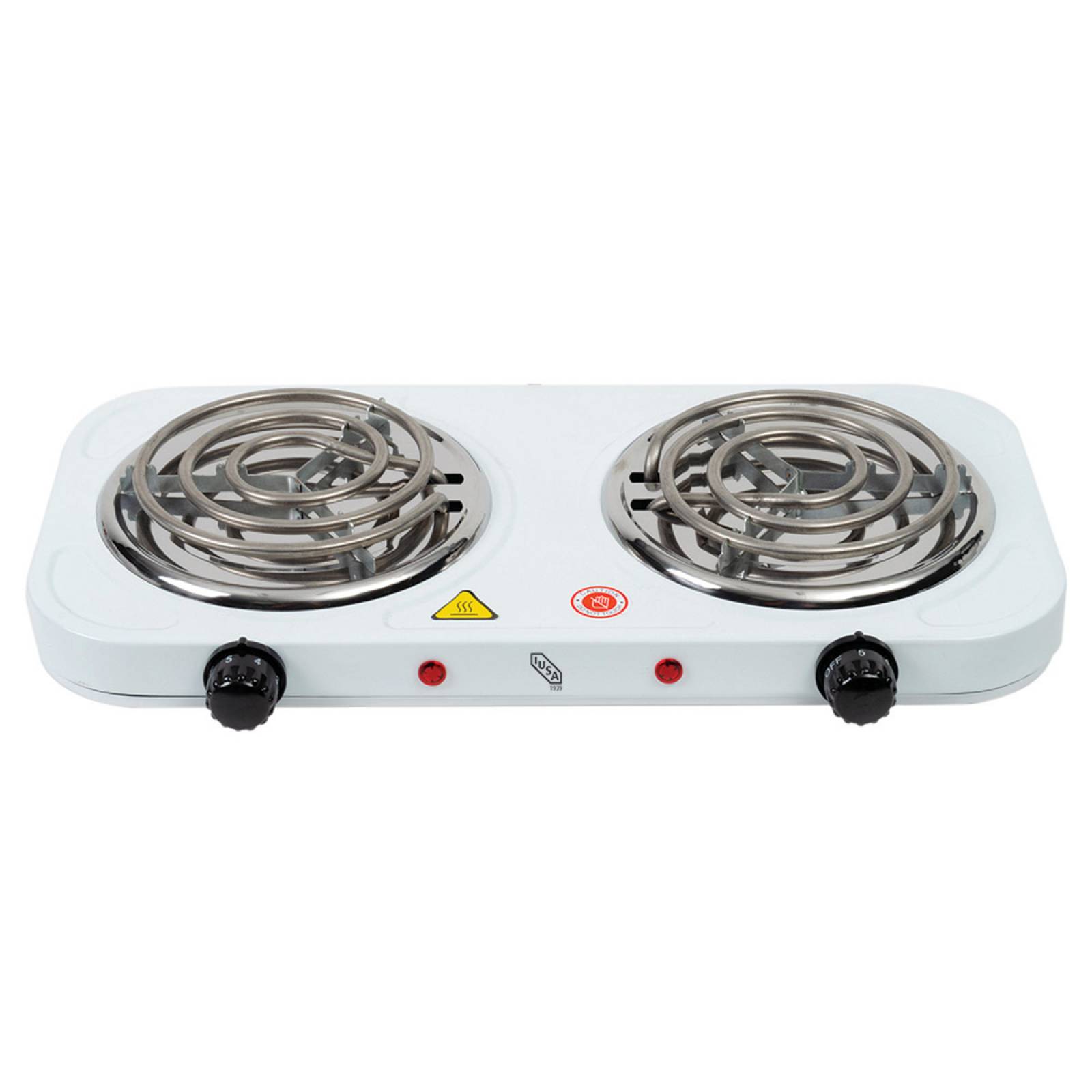 Parrilla Electrica 2 Quemadores Estufa Portatil 2000 W Iusa