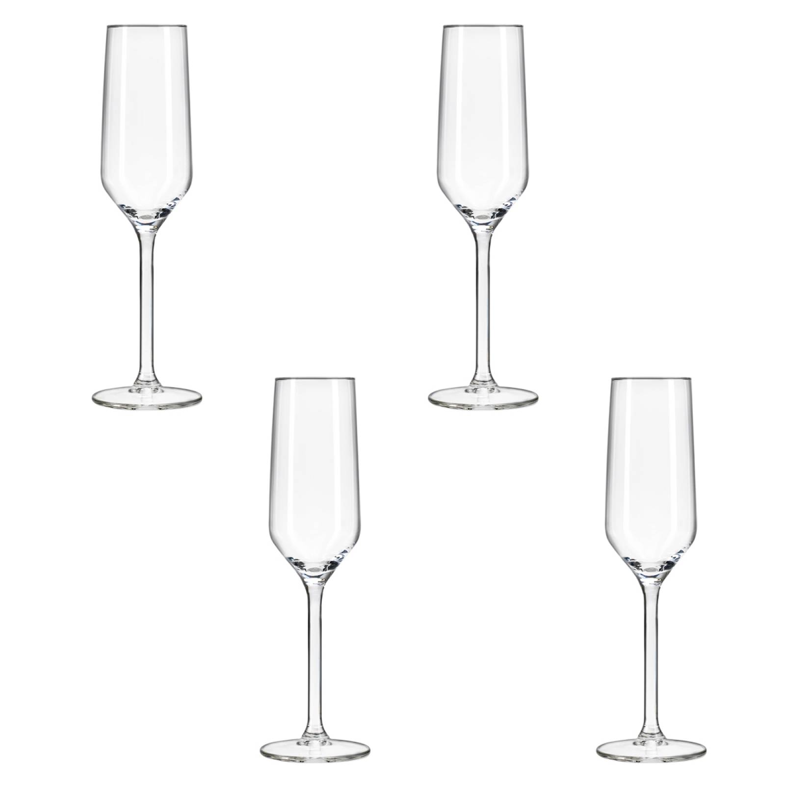 Copas De Champagne Flauta Cristal 4 Pzas 221ml Royal Leerdam 