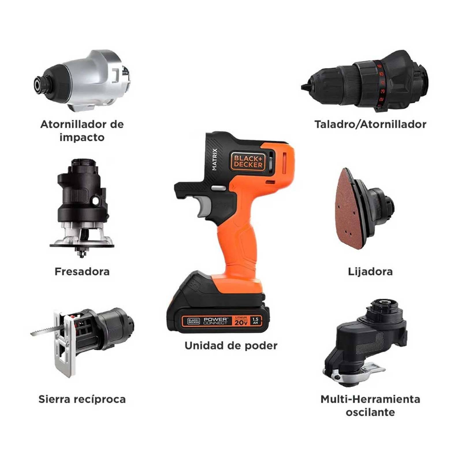 Taladro Matrix Kit 6 En 1 Multi Herramienta 20v Black&decker