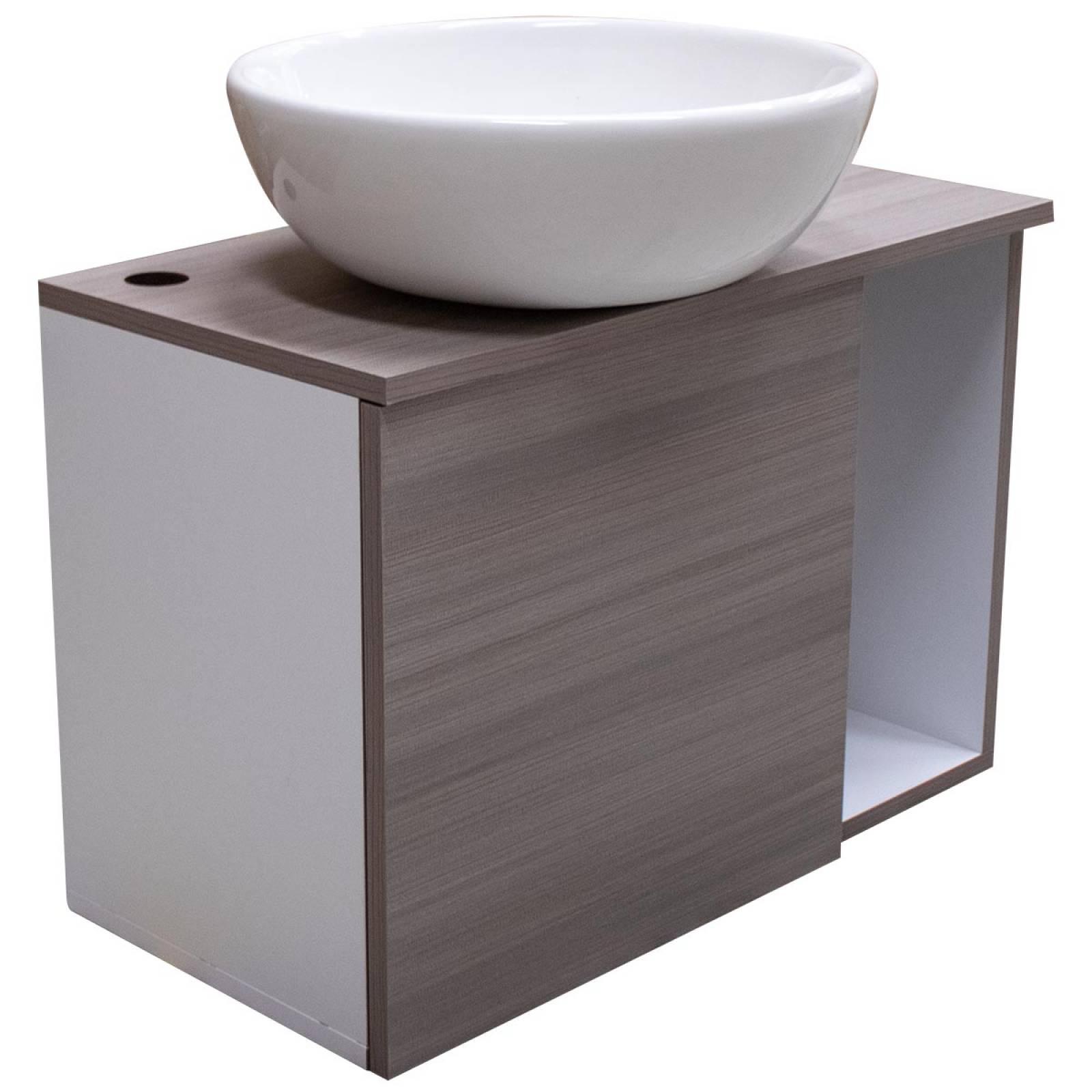 Mueble Para Baño Canela Gabinete Organizador Lavabo + Espejo 