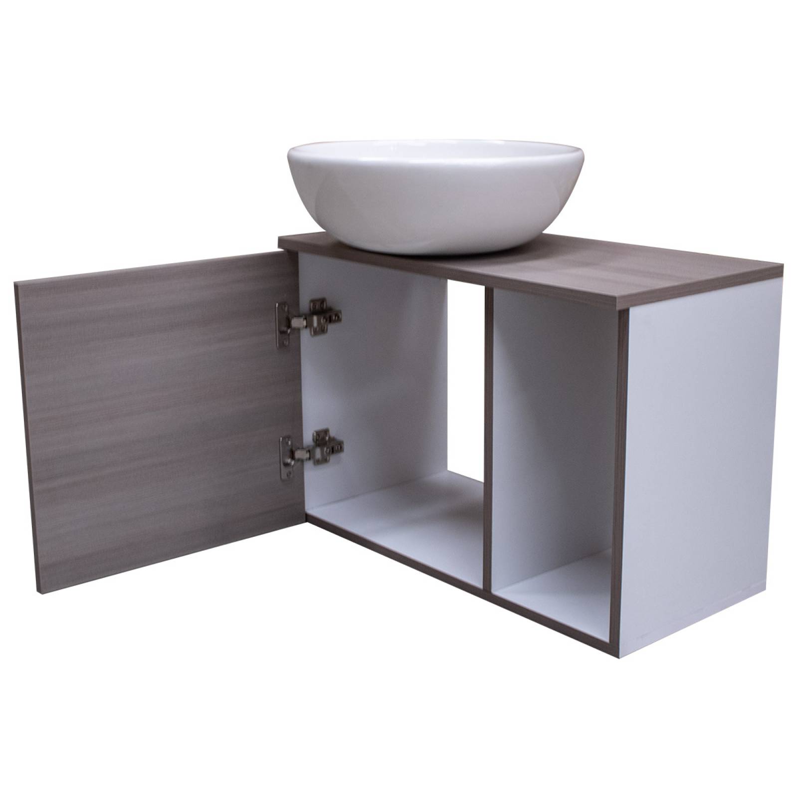 Mueble Para Baño Canela Gabinete Organizador Lavabo + Espejo 
