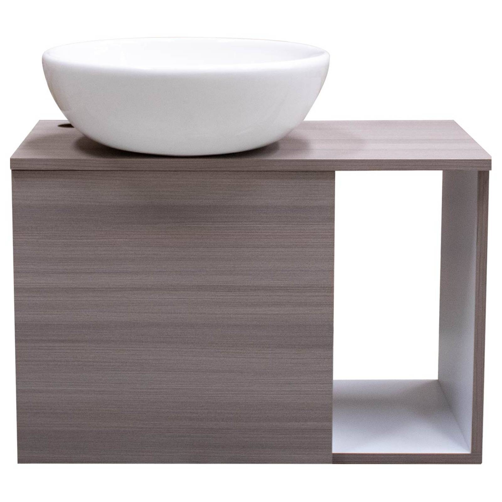 Mueble Para Baño Canela Gabinete Organizador Lavabo + Espejo 