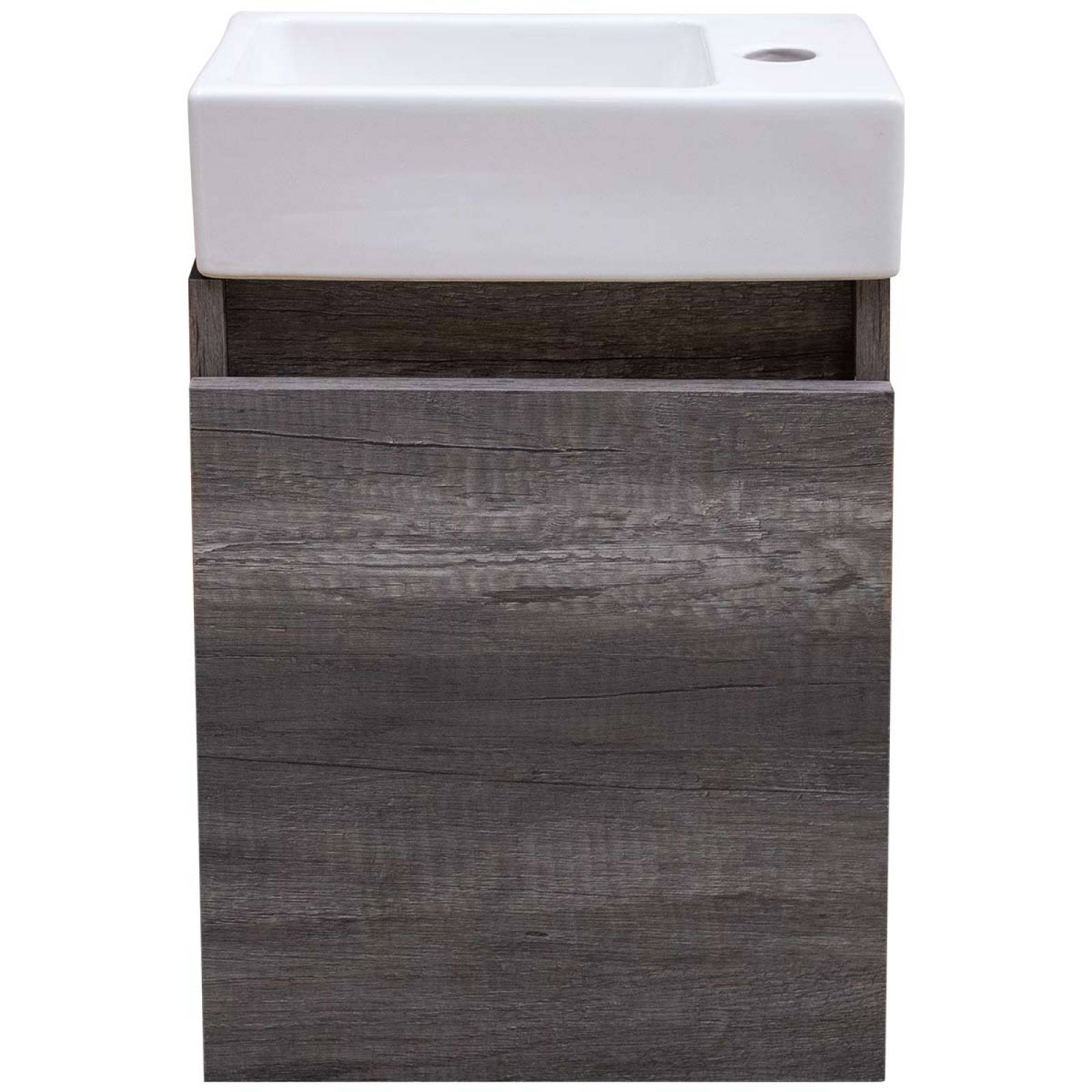 Mueble Para Baño Mdf Gabinete Gris Mini Organizador Lavabo 