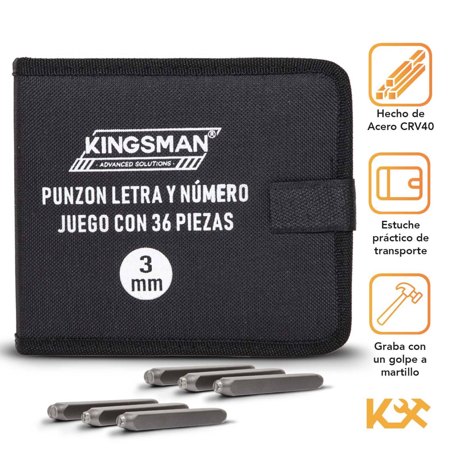 Combo Punzon Letras Numeros 3mm 36 Pzs Estuche Envio Gratis 