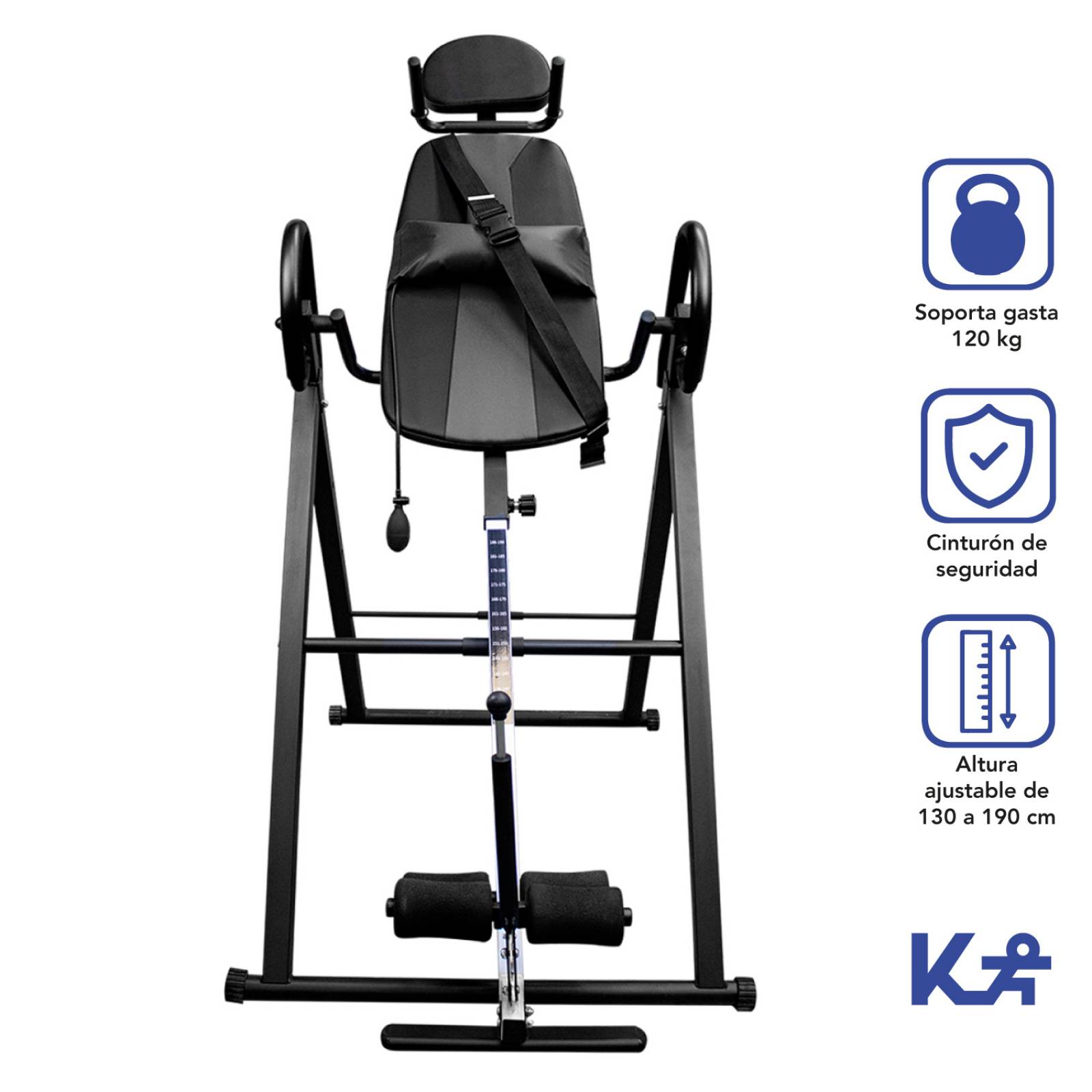 Tabla Inversion Cinturon Seguridad Terapia Espalda Columna Negro