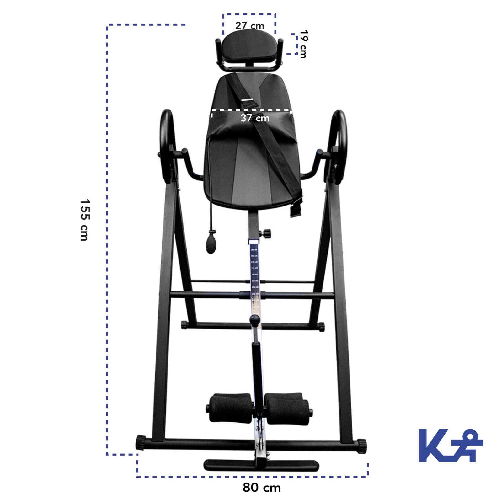 Tabla Inversion Cinturon Seguridad Terapia Espalda Columna Negro