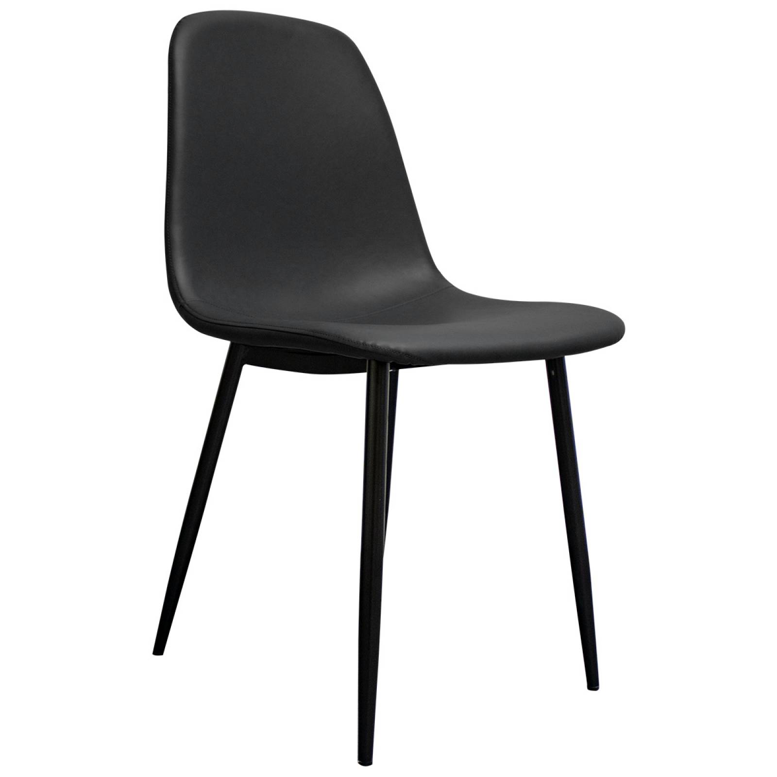 Silla De Comedor Moderna Estilo Eames Restaurante Kit 2 Pzas Multicolor Negro