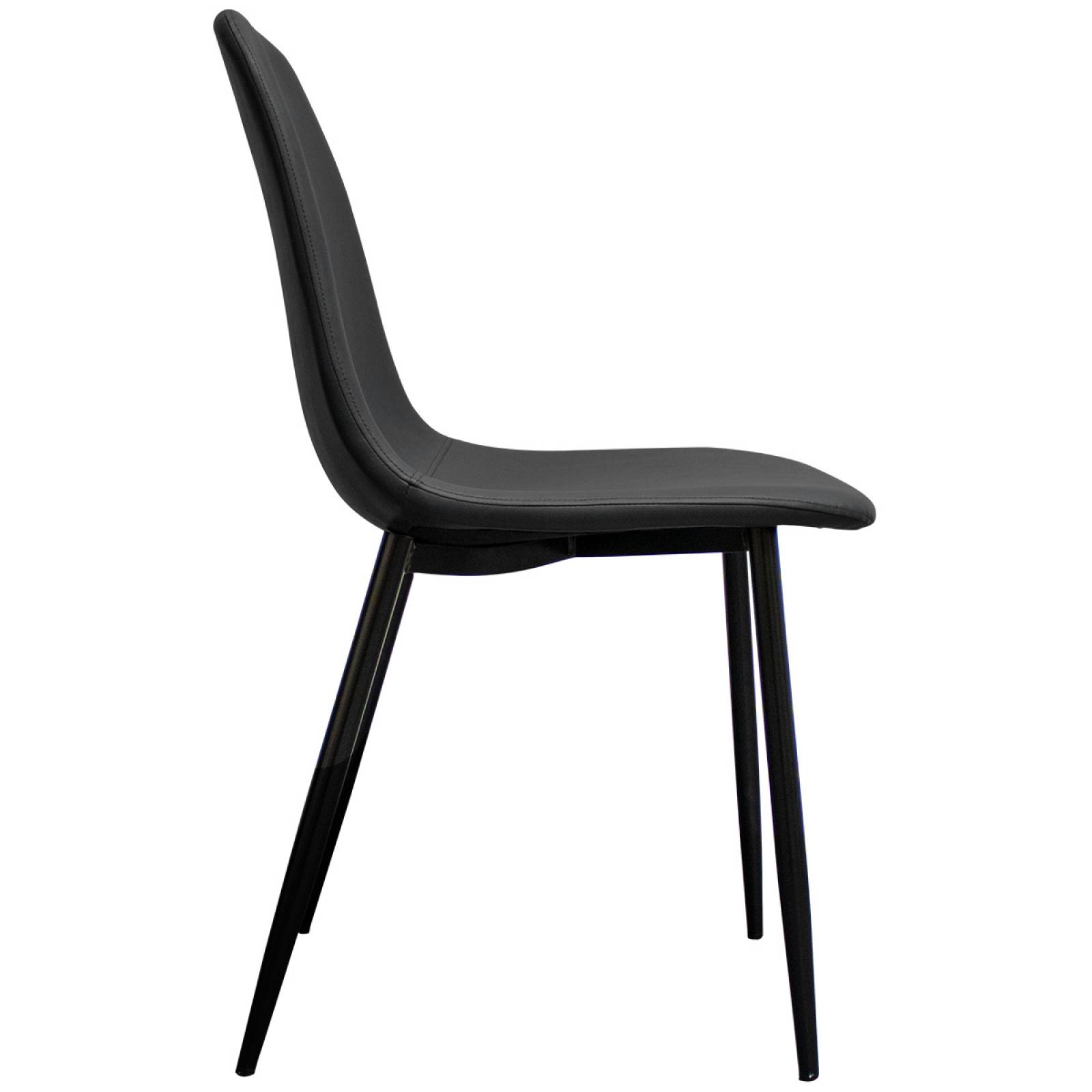 Silla De Comedor Moderna Estilo Eames Restaurante Kit 2 Pzas Multicolor Negro