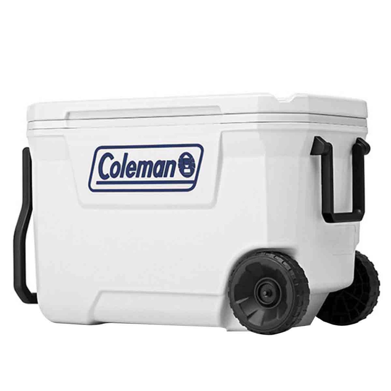 Hielera Portatil Ruedas 58lts Cooler 101 Latas 62qt Coleman
