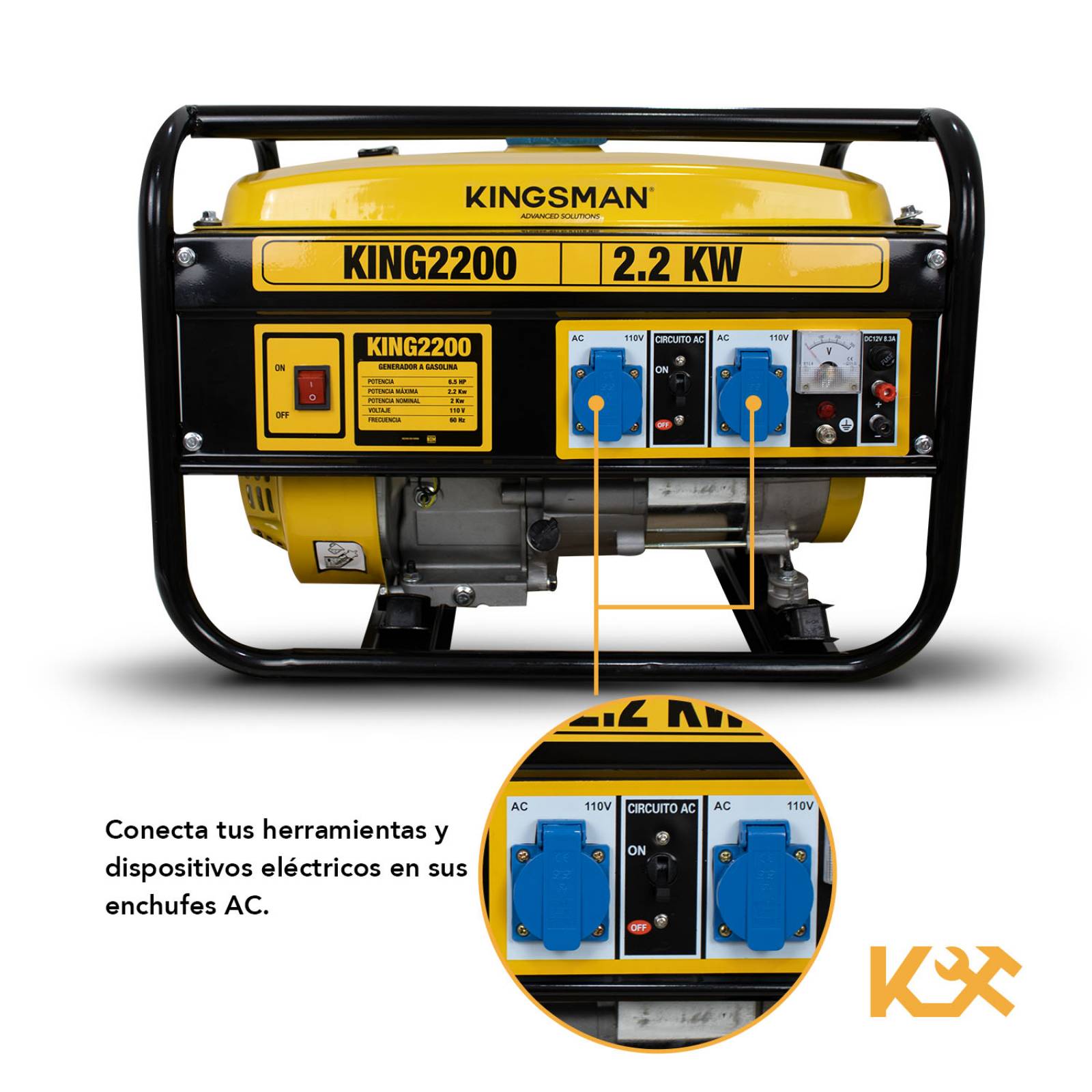 Generador Gasolina 2200w 110v Planta Luz Corriente Electrica 