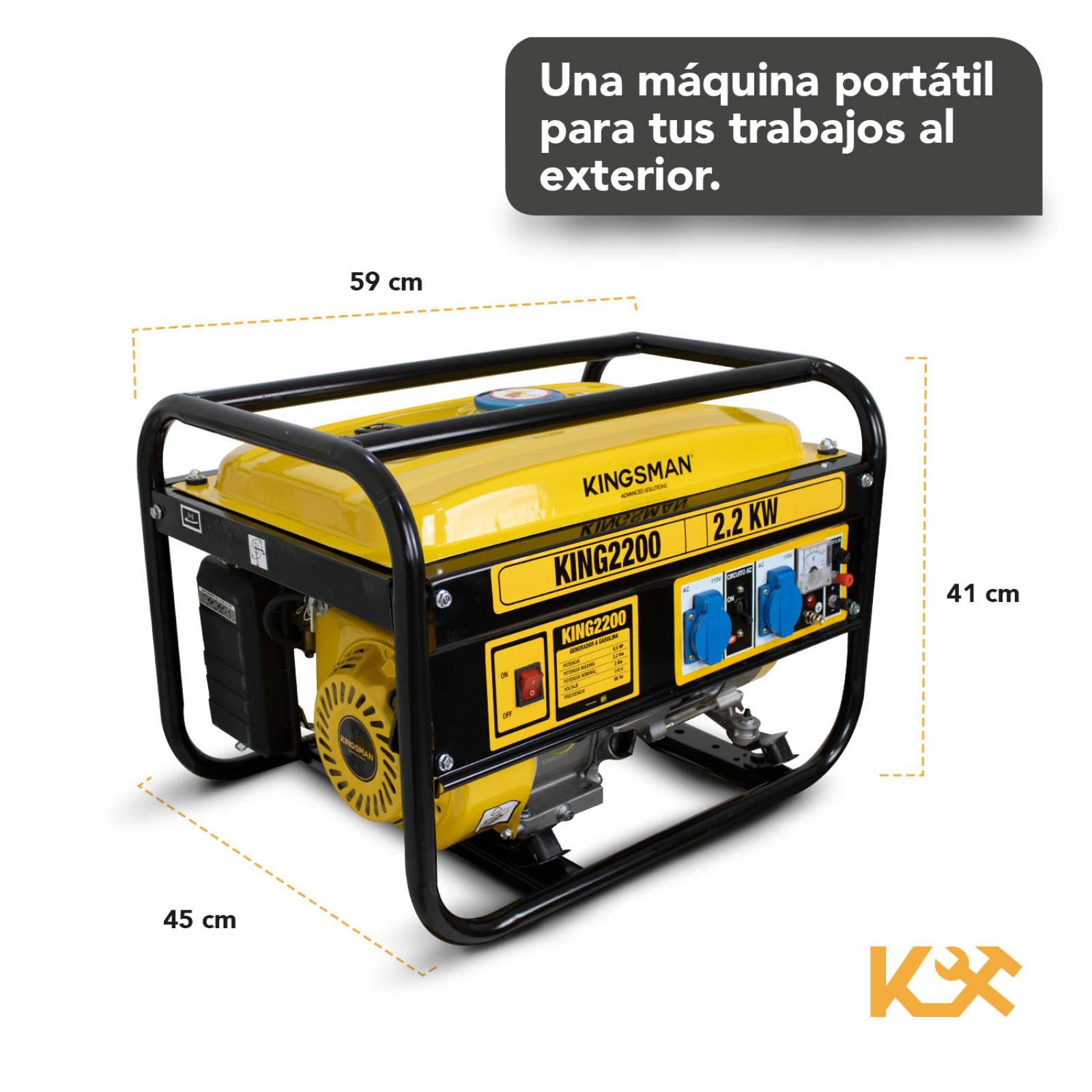 Generador Gasolina 2200w 110v Planta Luz Corriente Electrica 