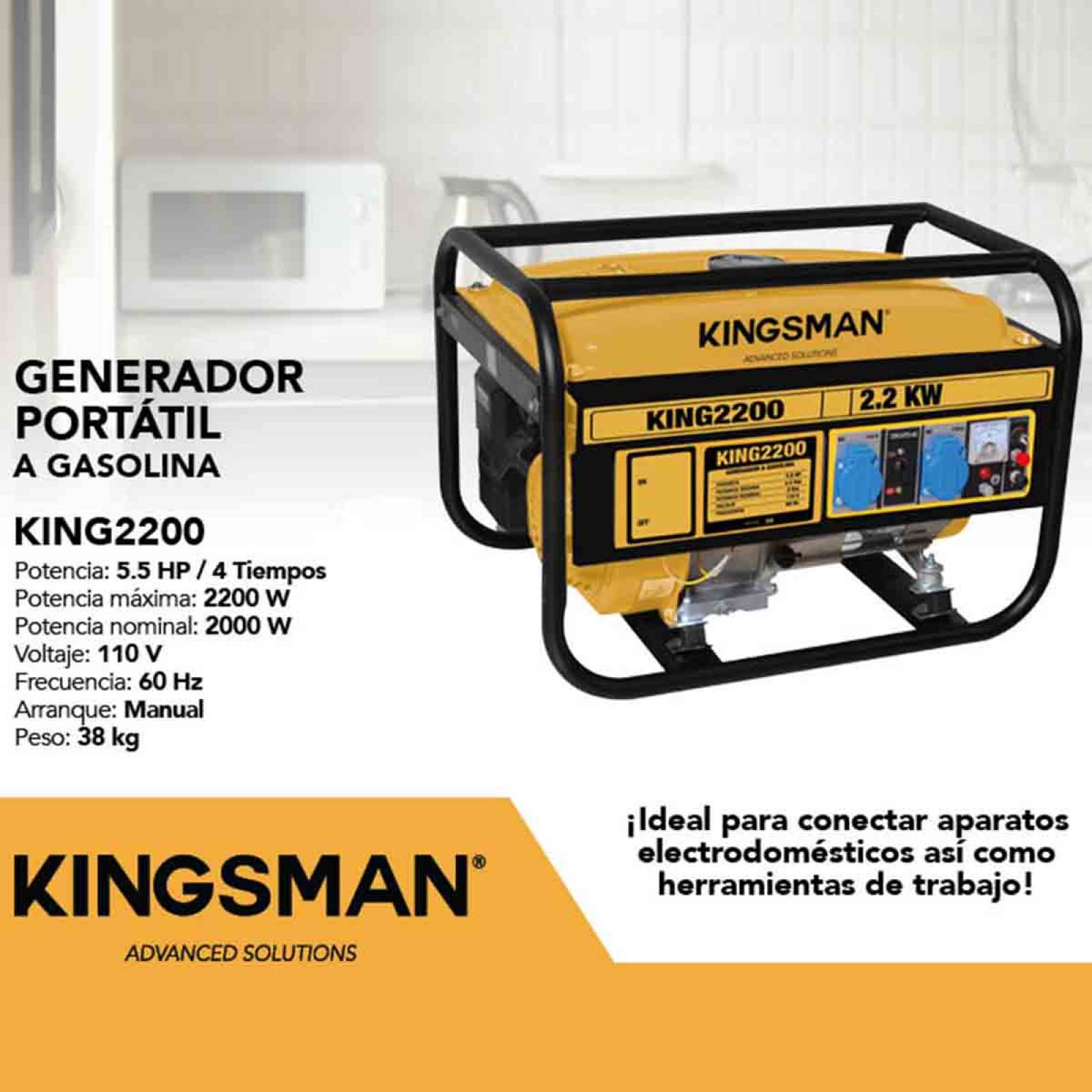 Generador Gasolina 2200w 110v Planta Luz Corriente Electrica 