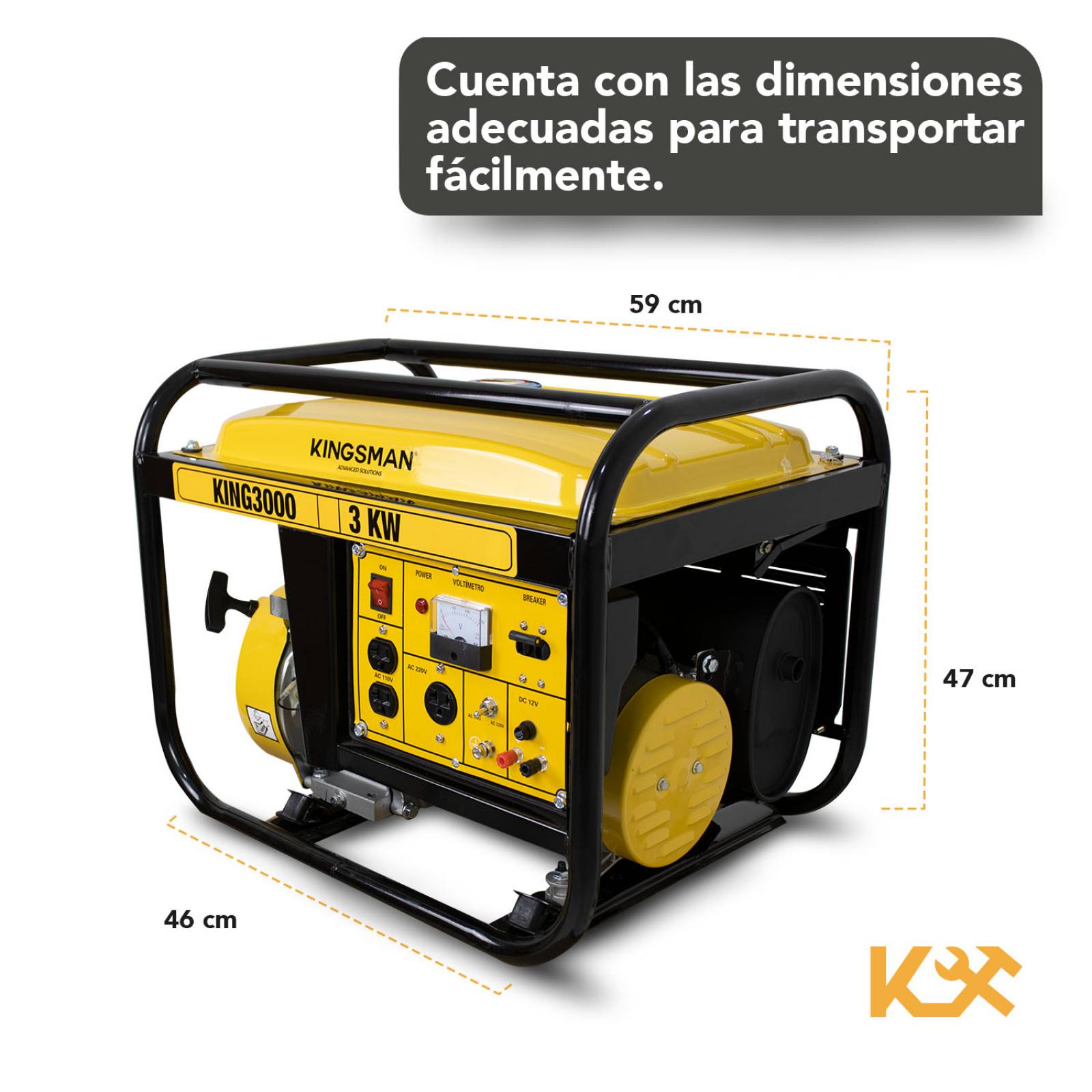 Generador Gasolina Portatil 3000w 110/220v Bivoltaje 